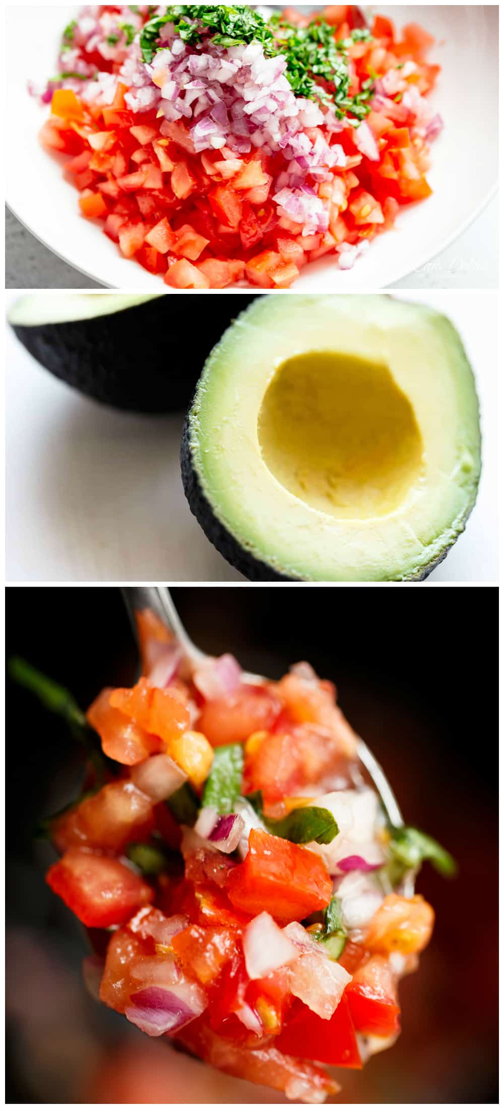 Bruschetta Stuffed Avocados with parmesan and a balsamic reduction! | cafedelites.com