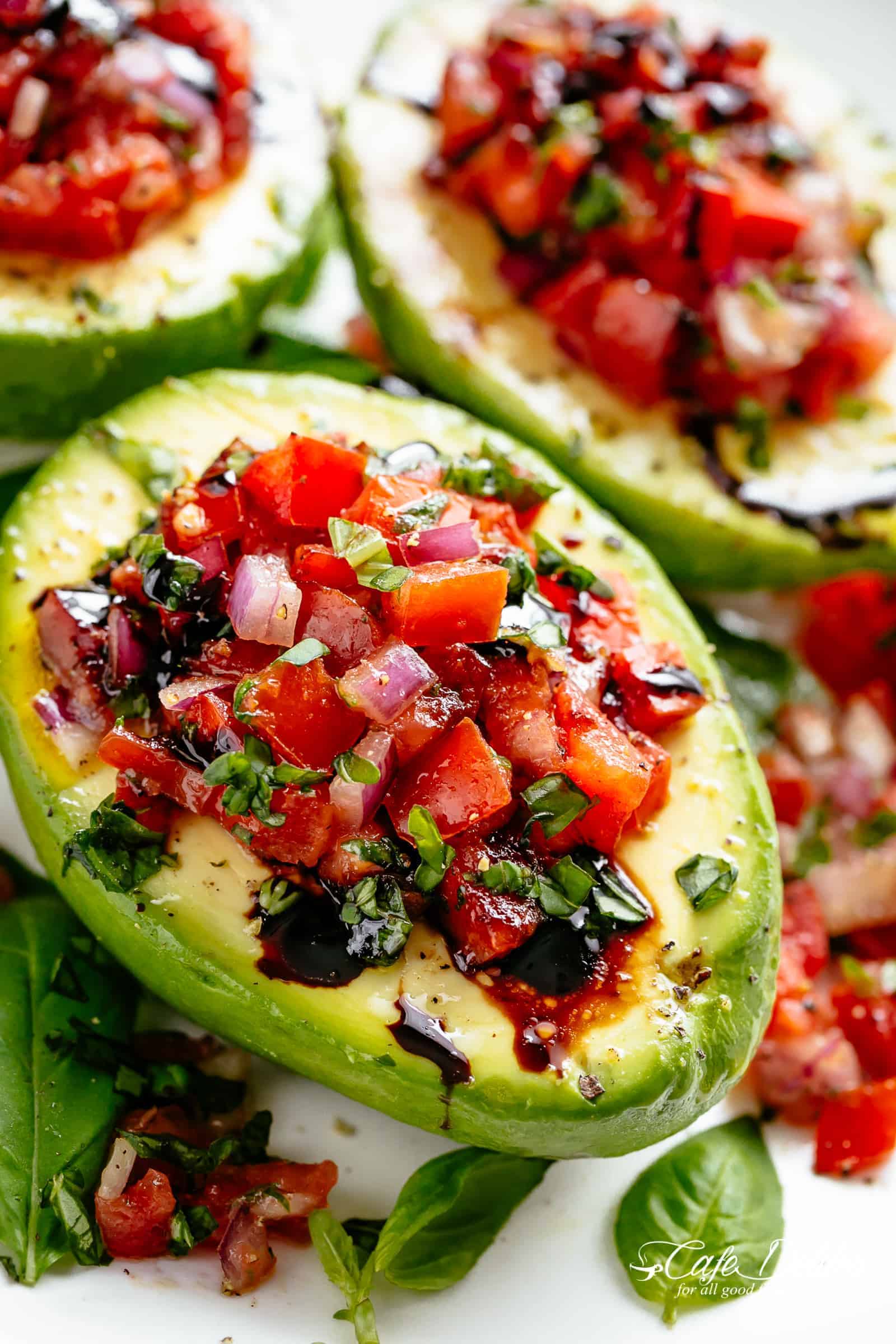 Bruschetta Stuffed Avocado