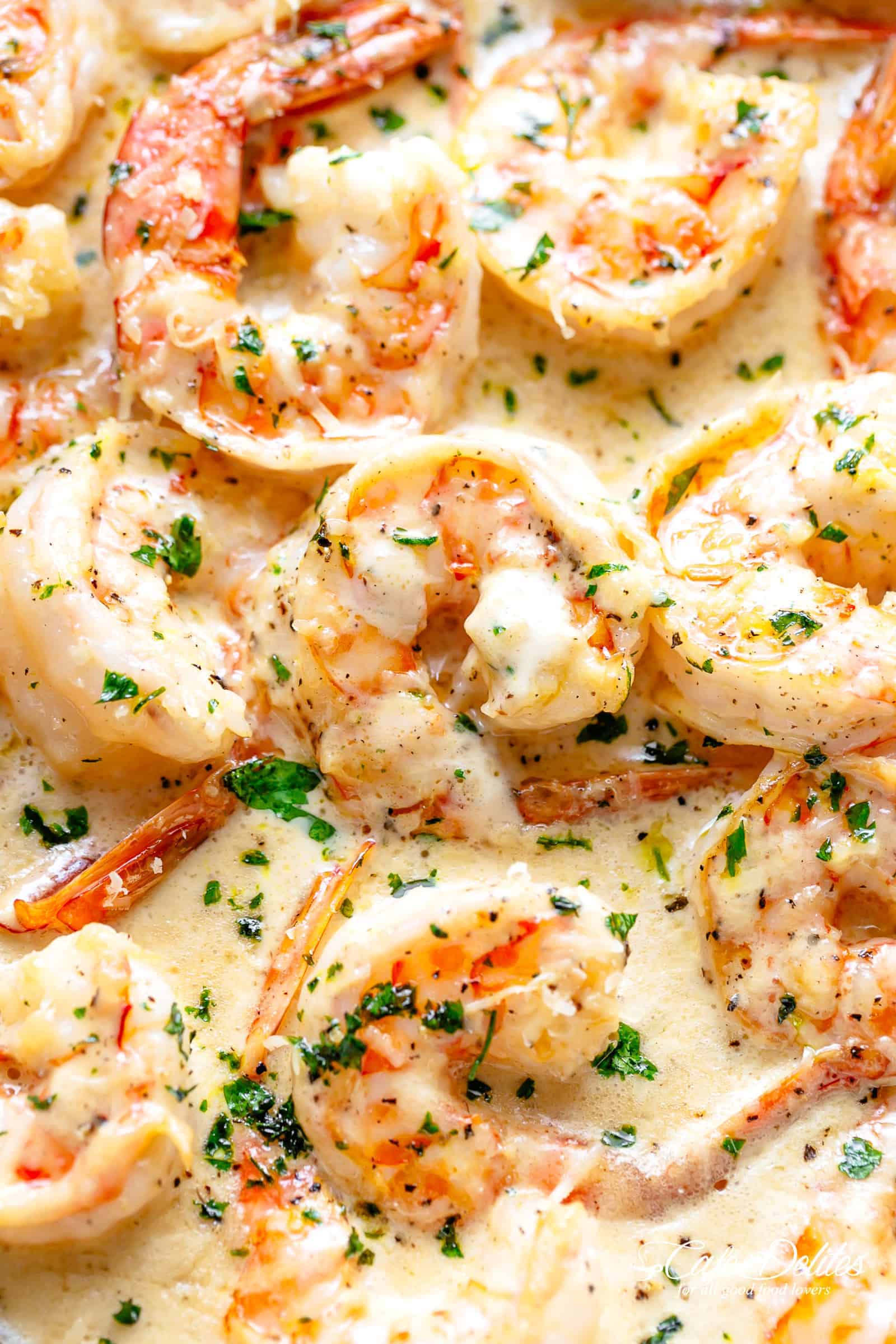 Steak & Creamy Garlic Shrimp (Surf and Turf) - Cafe Delites