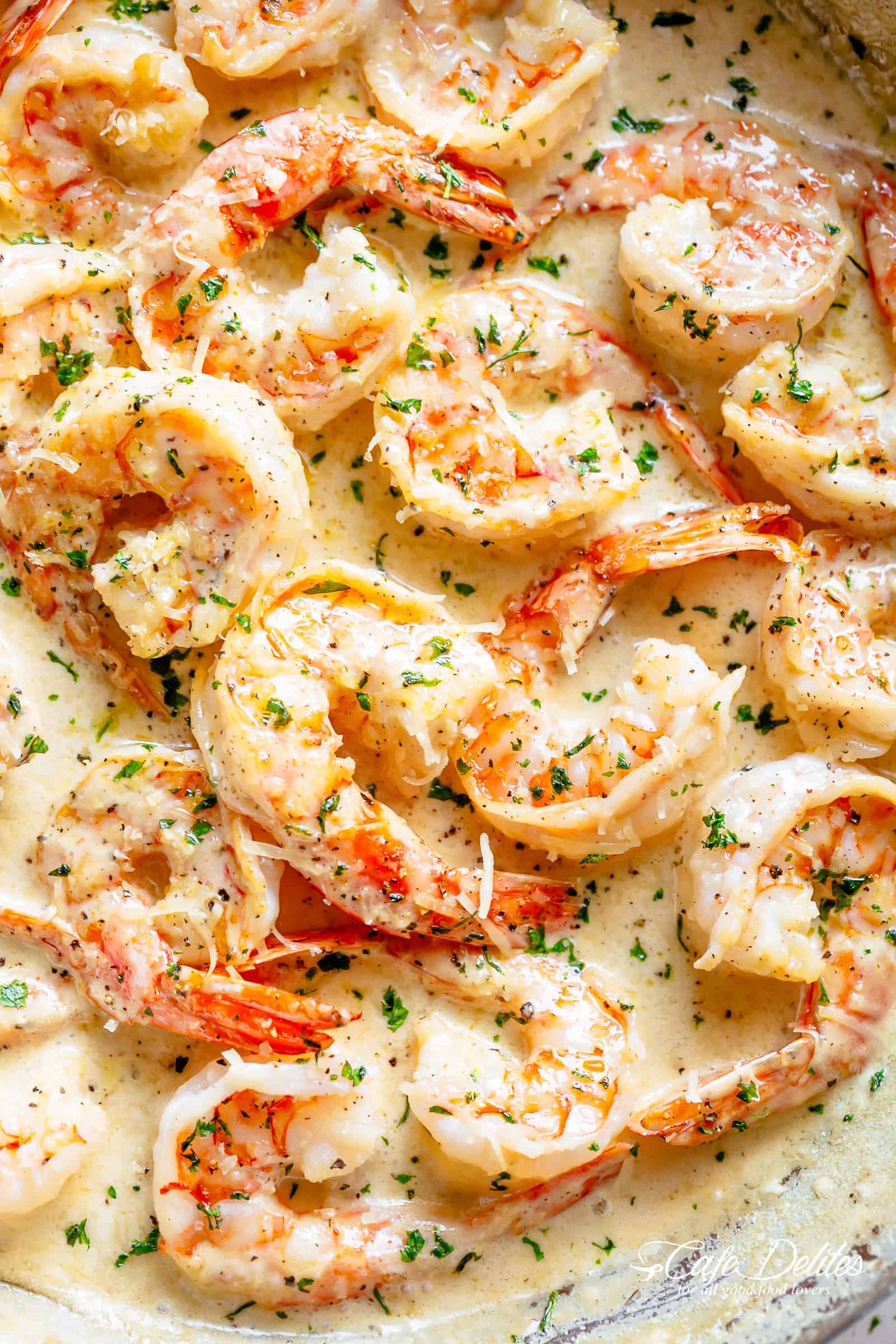 Creamy Garlic Shrimp With Parmesan (Low Carb) - Cafe Delites