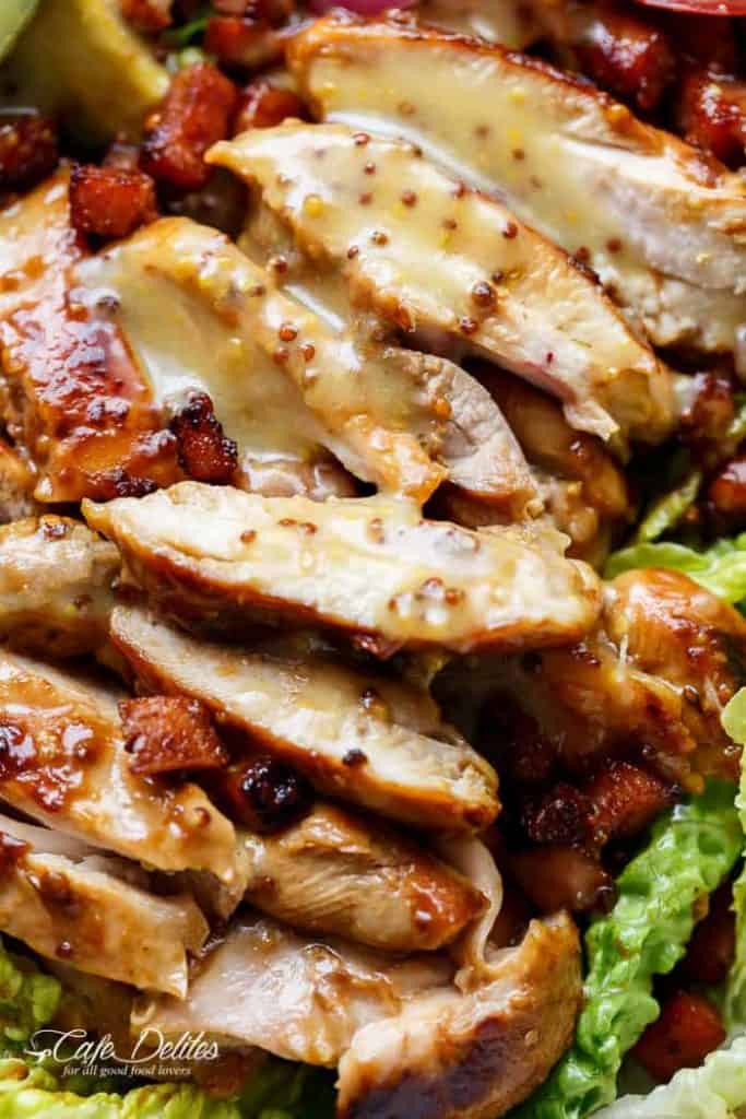 Honey Mustard Chicken Salad With Bacon & Avocado - Cafe Delites