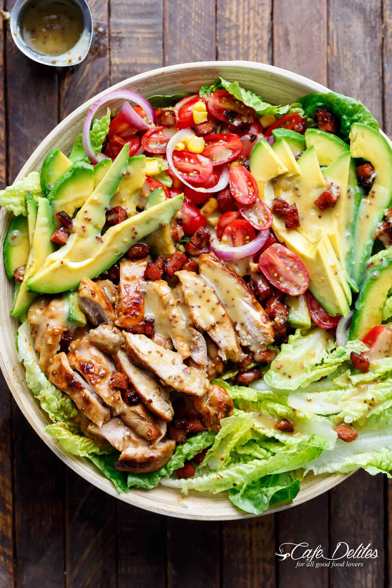 Honey Mustard Chicken Salad With Bacon & Avocado - Cafe Delites