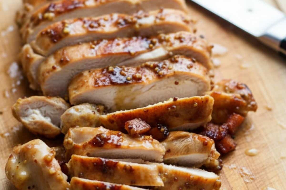 Sliced the rested chicken into strips.