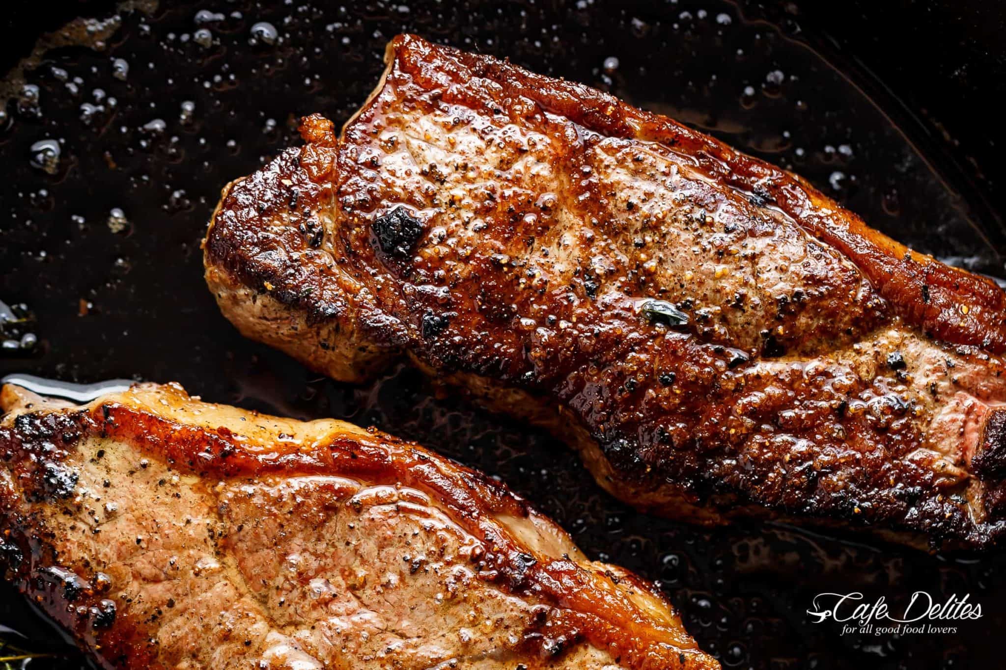 Steak And Creamy Garlic Shrimp (Surf and Turf) Cafe Delites