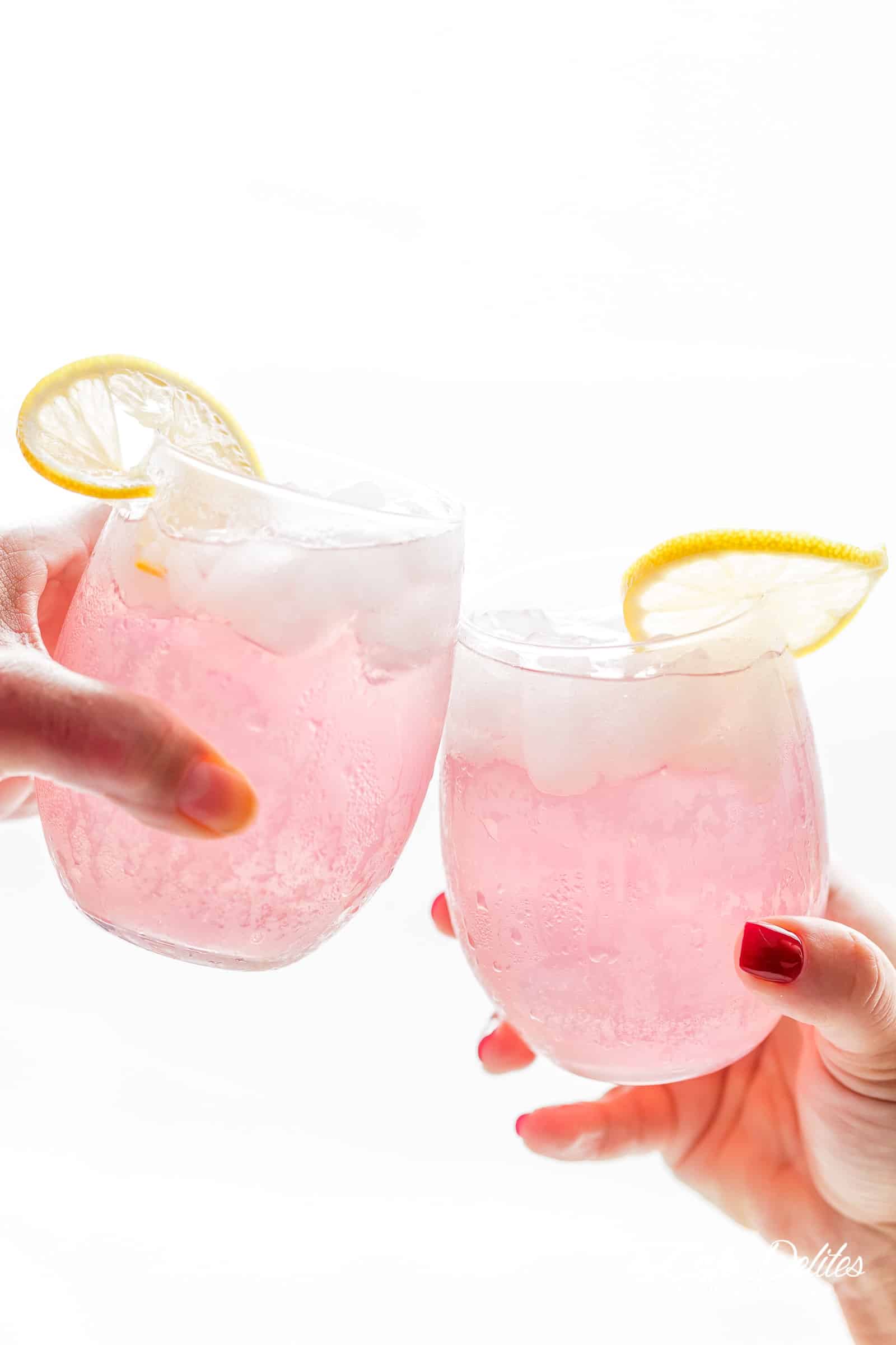 Pink Vodka Lemonade Punch or Cocktail with a splash of Malibu and lime juice to get your p Pink Vodka Lemonade (Pitcher )