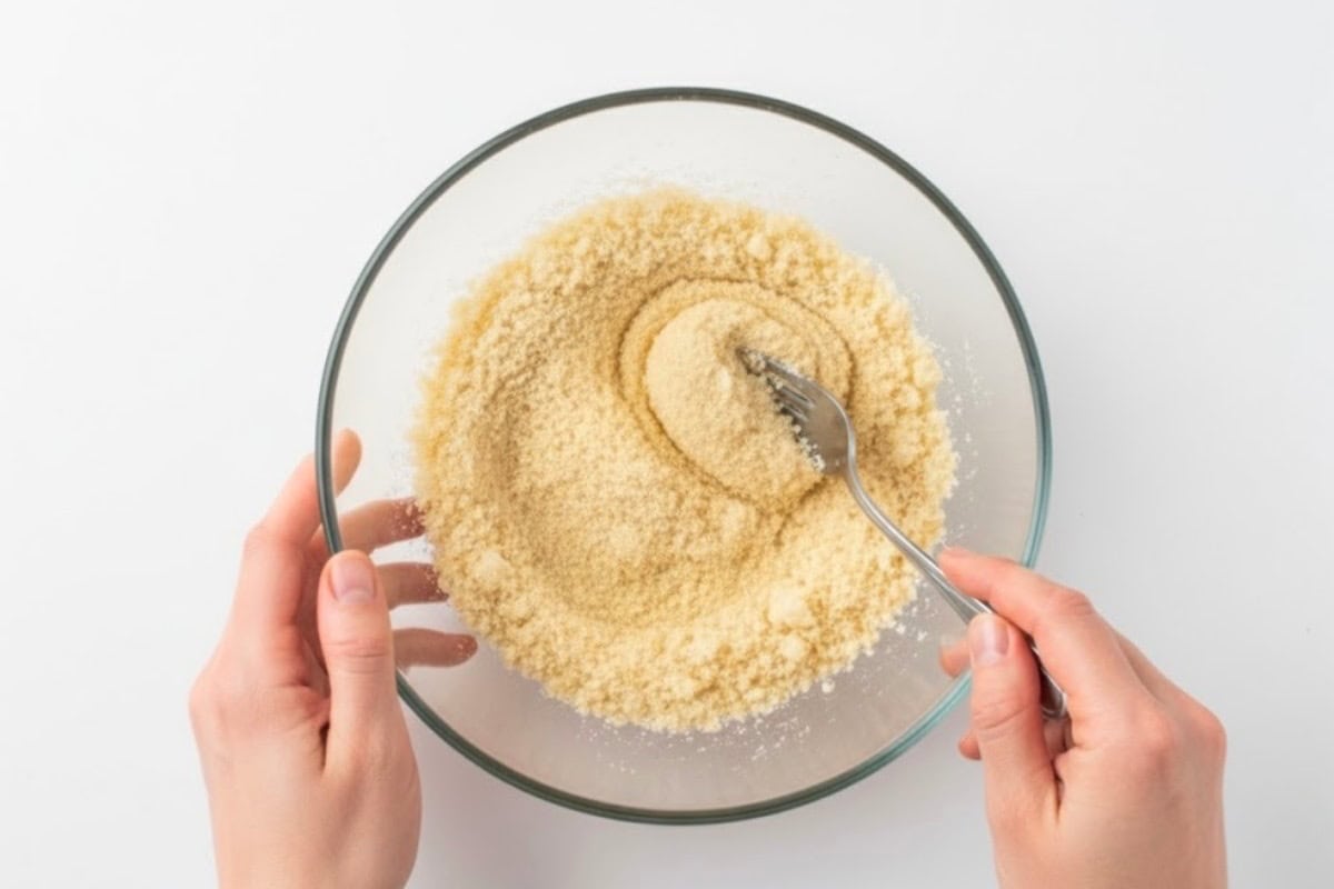  In a medium bowl, combine the butter, apple sauce, sugar (or sweetener), flour, and cornstarch.