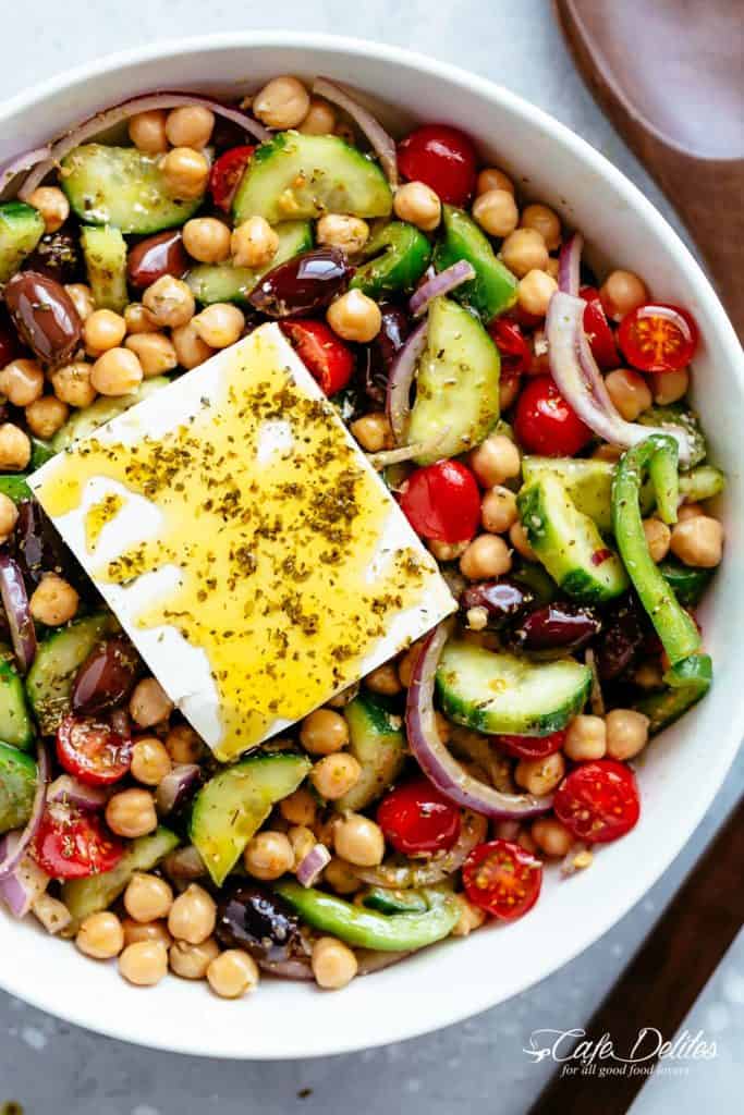 Greek Chickpea Salad - Cafe Delites