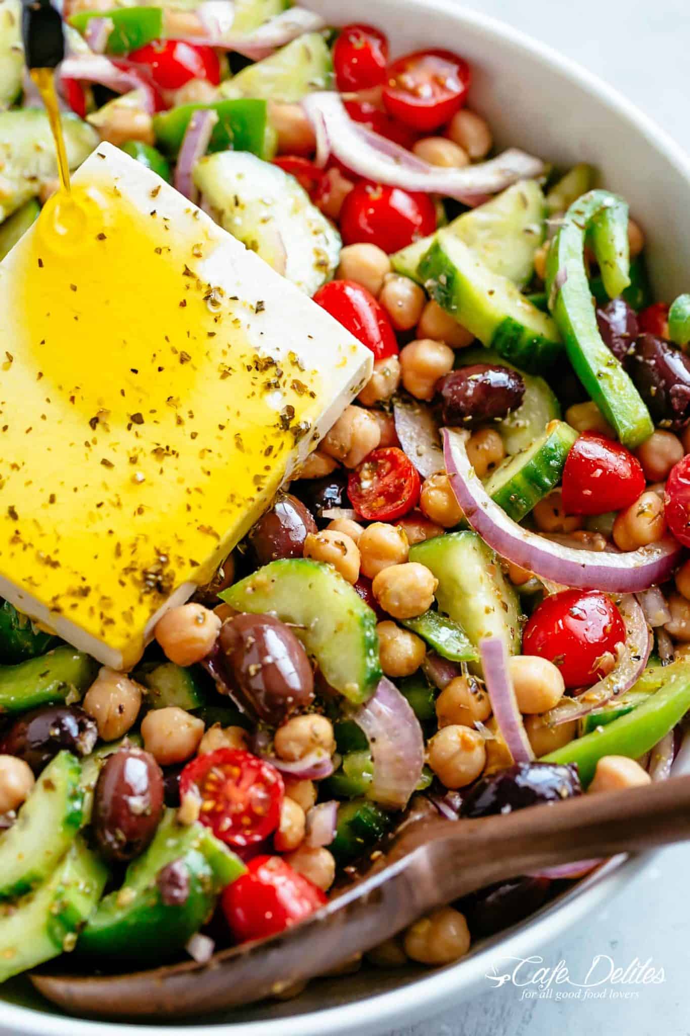 Greek Chickpea Salad - Cafe Delites