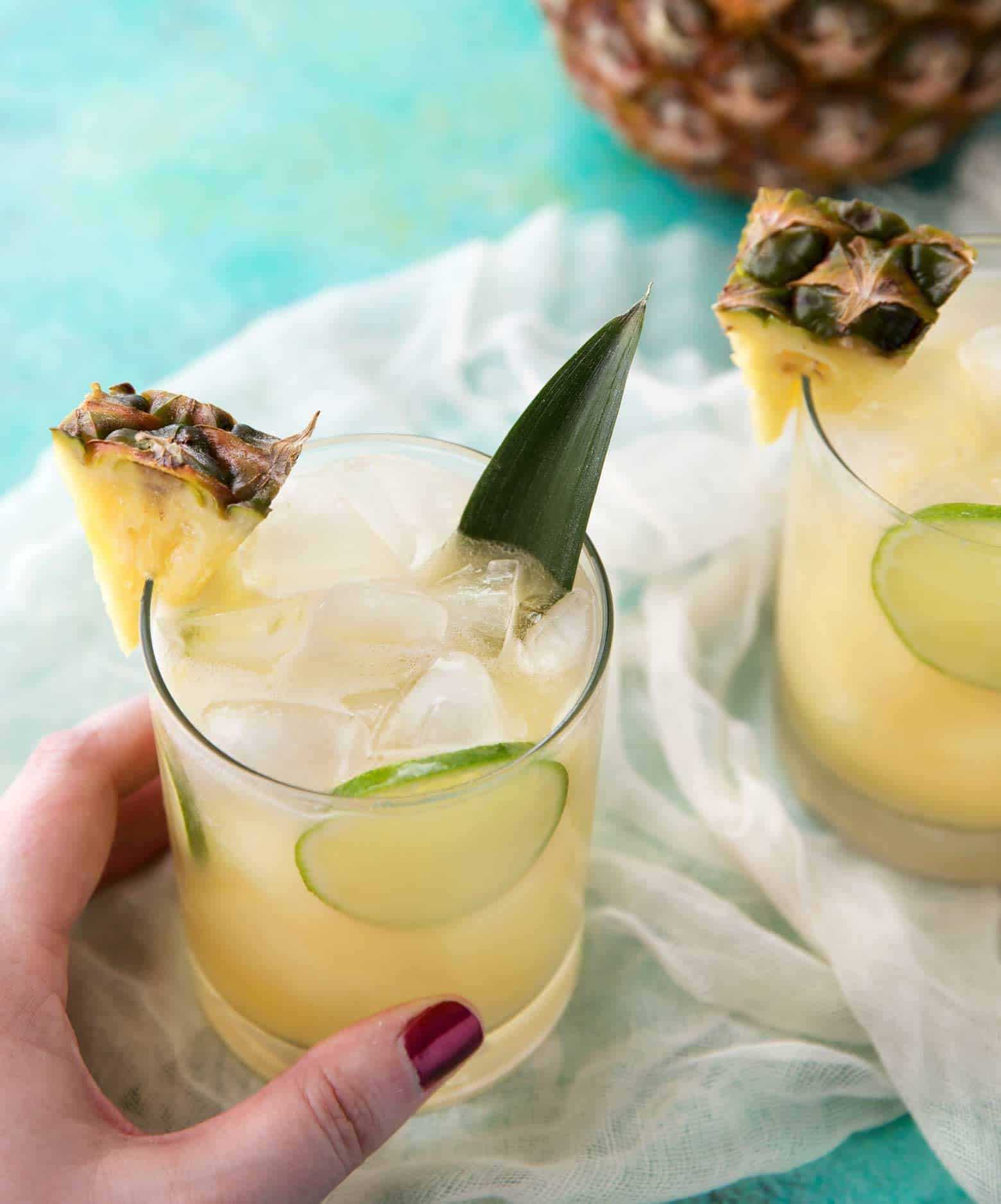 Tropical Pineapple Rum Punch! | cafedelites.com