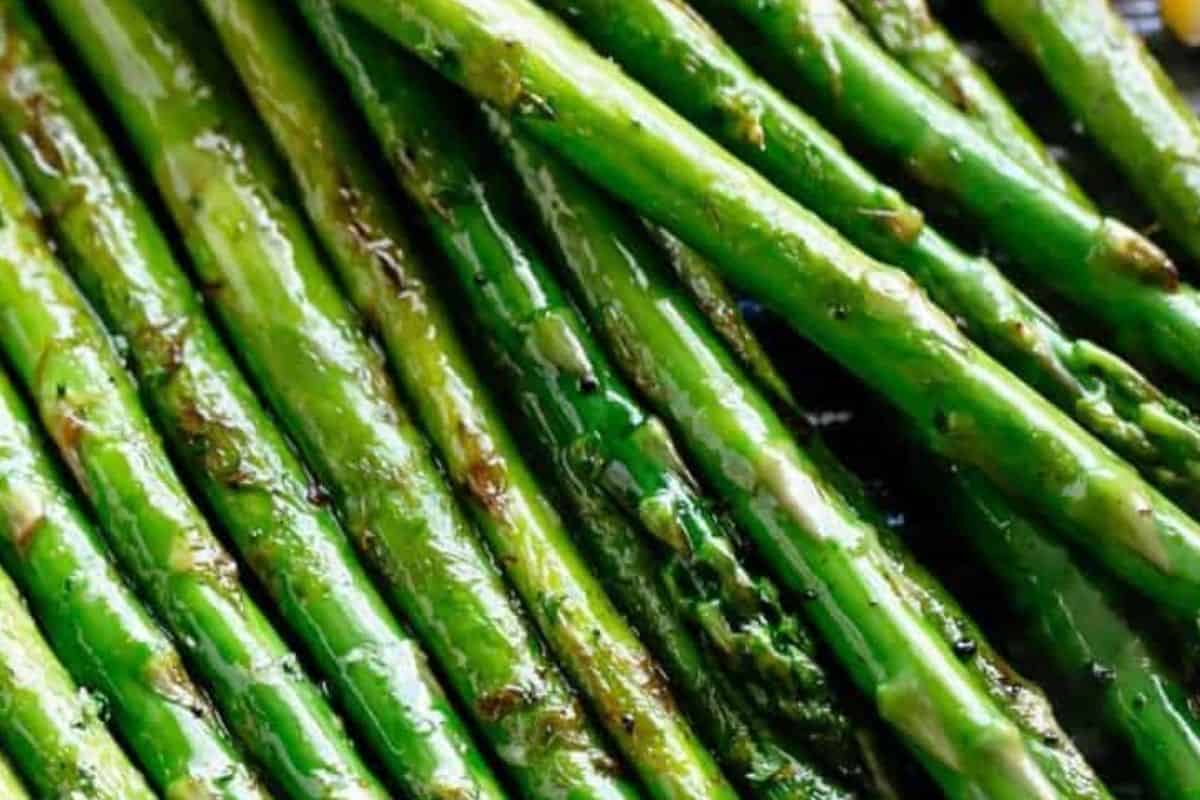Grill the asparagus 3 to 4 minutes until lightly charred and nicely marked. - 5