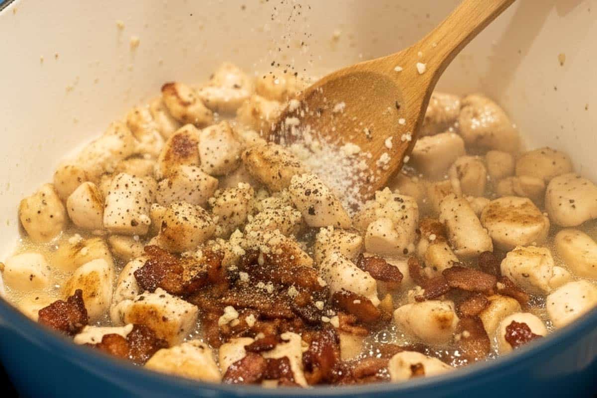 Sprinkled in the salt and pepper.