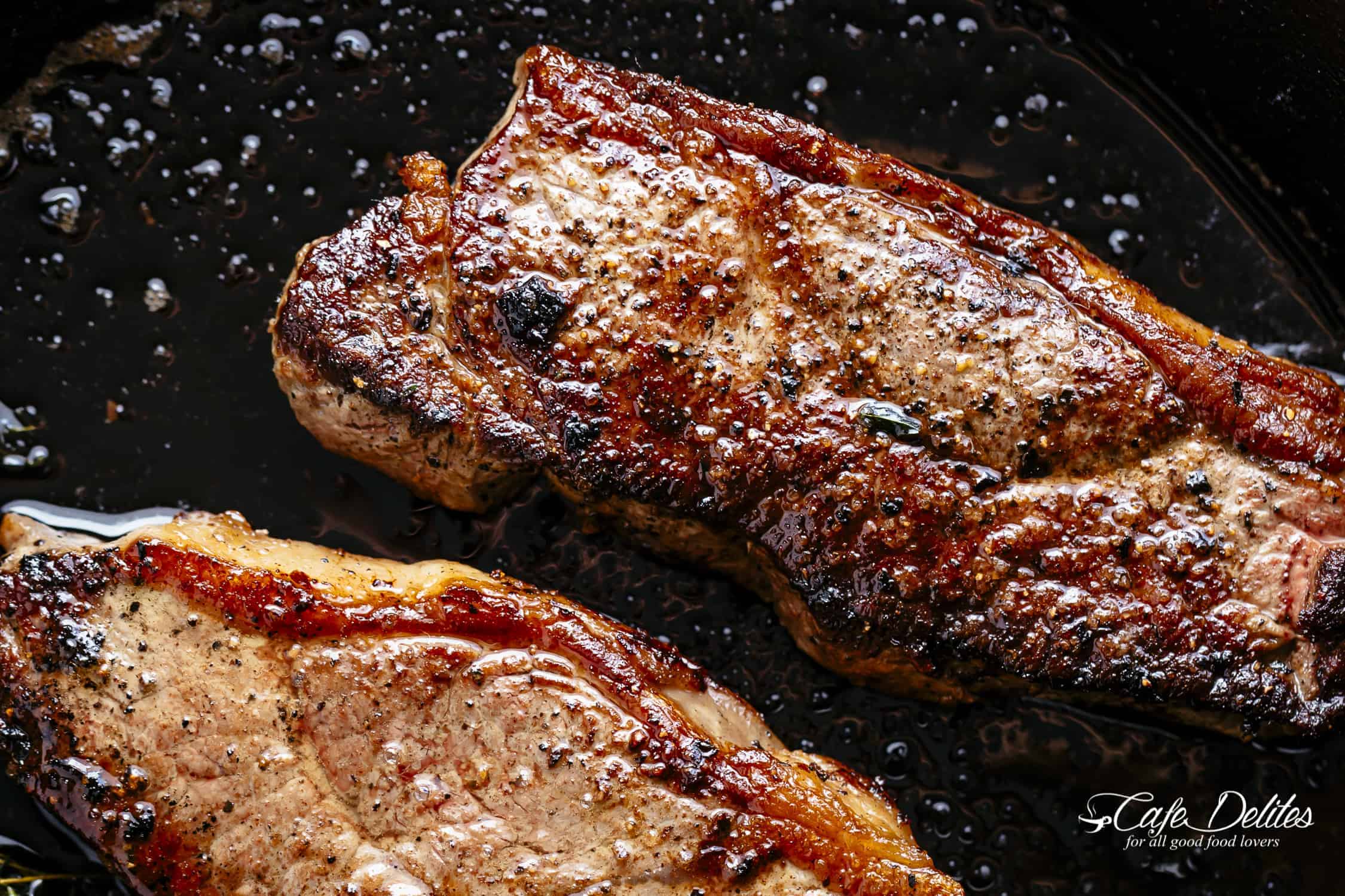 Juicy Butter Basted Steakhouse Steak right at home Steakhouse Steak