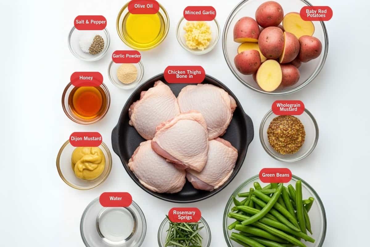 ingredients to make honey mustard chicken