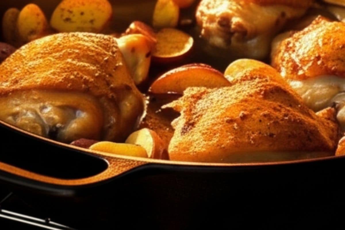 transfer skillet pan to the preheated oven and bake for 40-45 mins