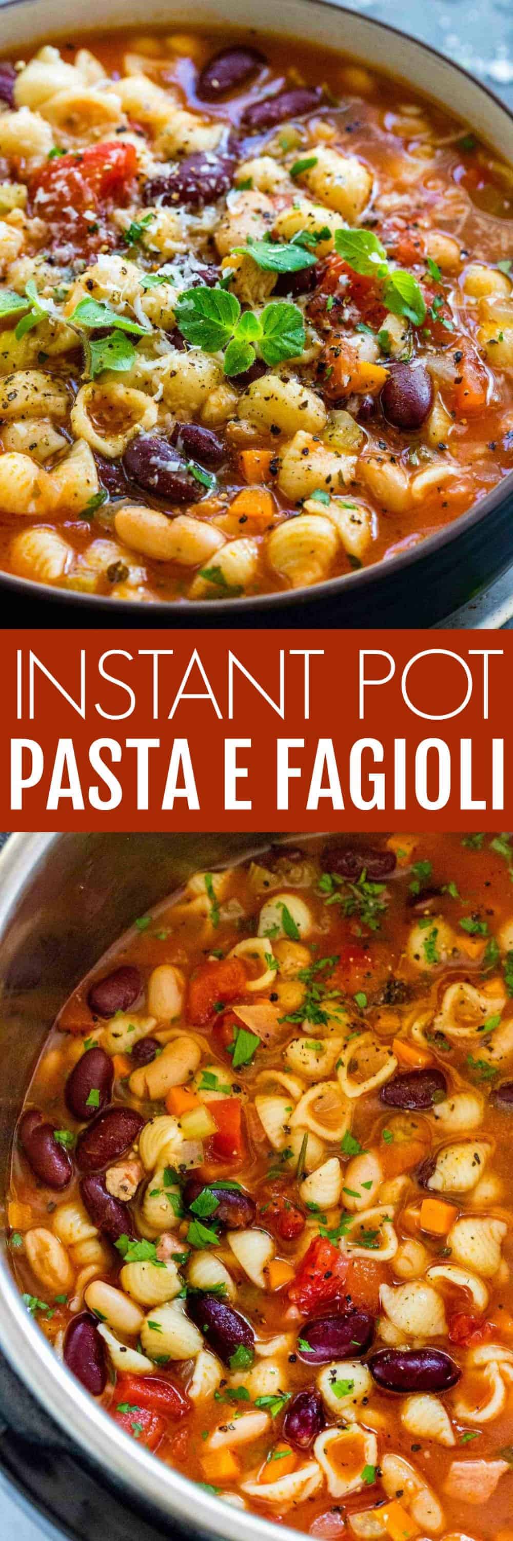 Instant Pot Pasta e Fagioli Cafe Delites
