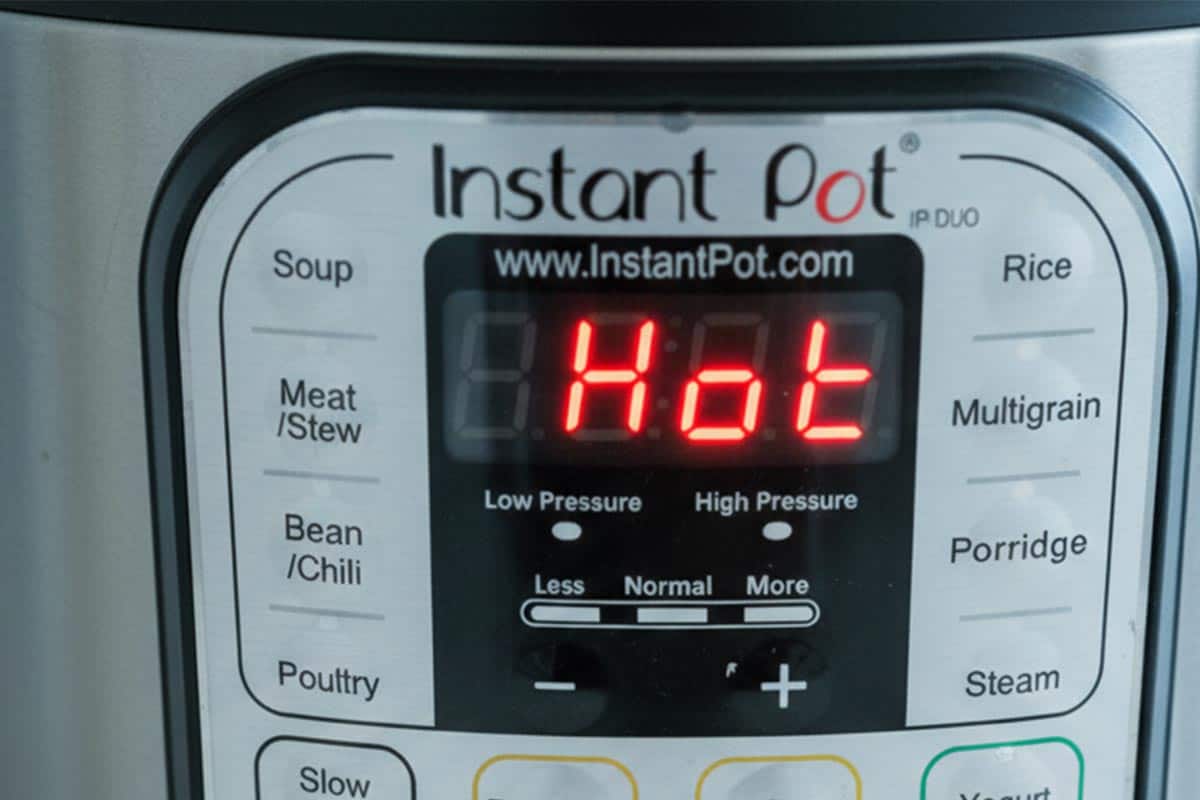 Heat the instant pot.