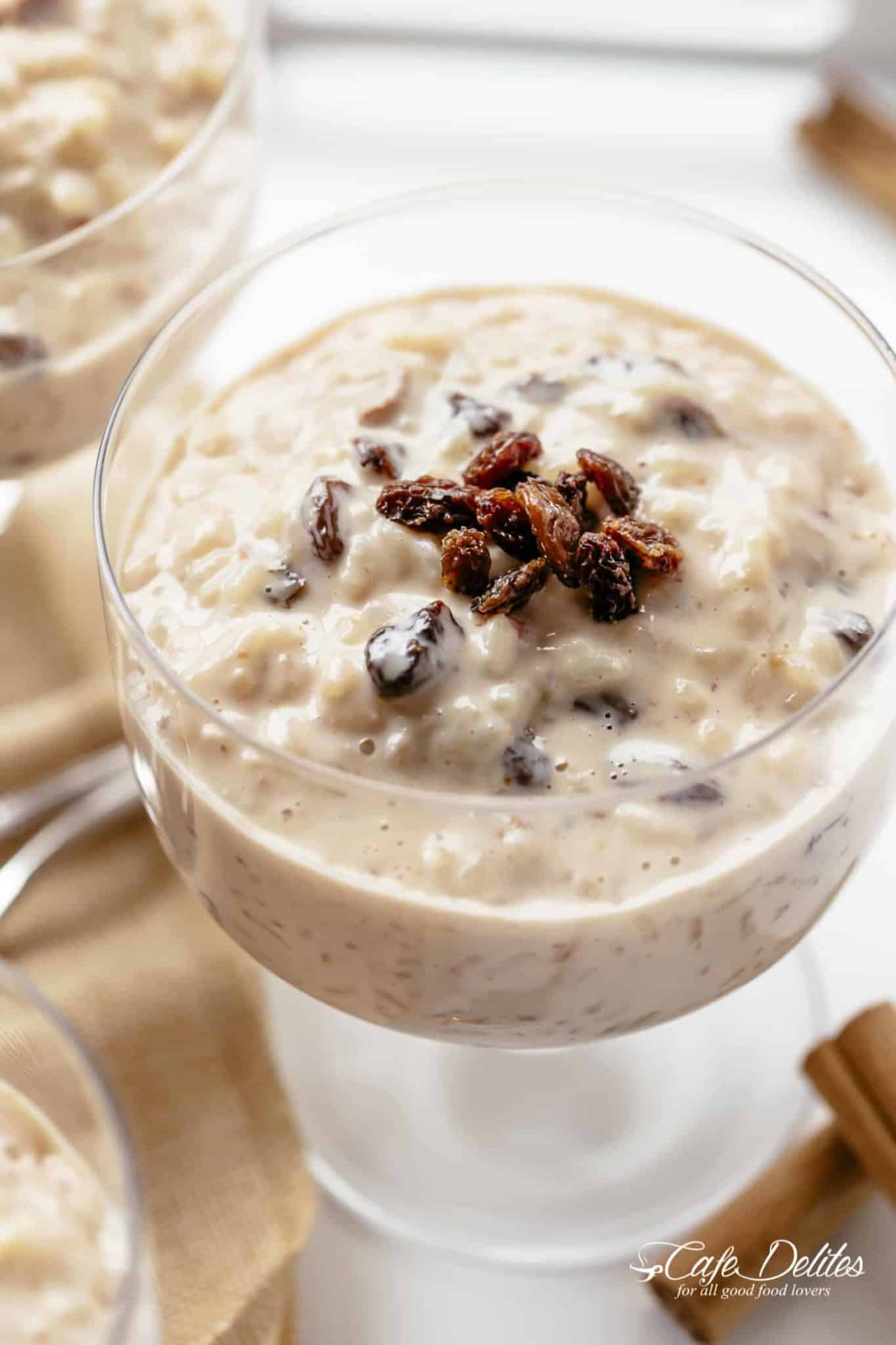 Easy Cinnamon Raisin Rice Pudding