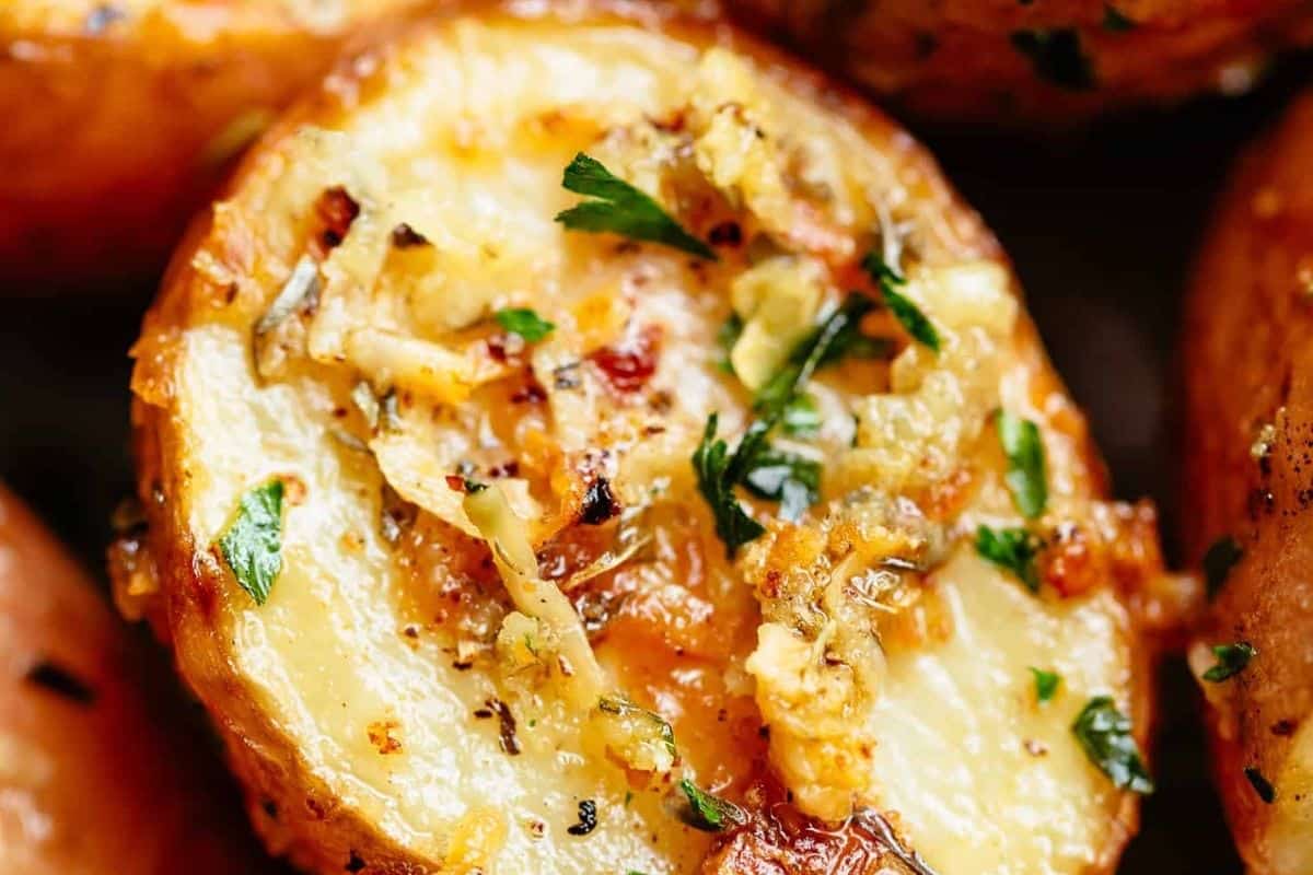 Drizzle the brown butter over the roasted potatoes, toss gently, then season with a touch of salt and pepper. Sprinkle with fresh parsley