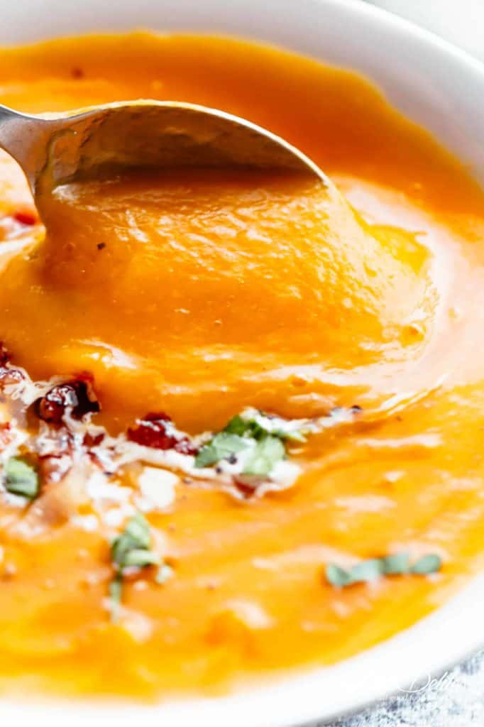 how to make butternut squash soup thicker