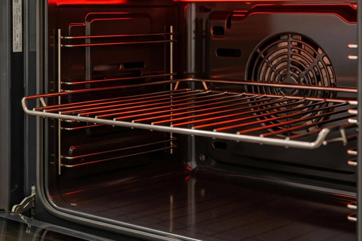 Preheating the oven.