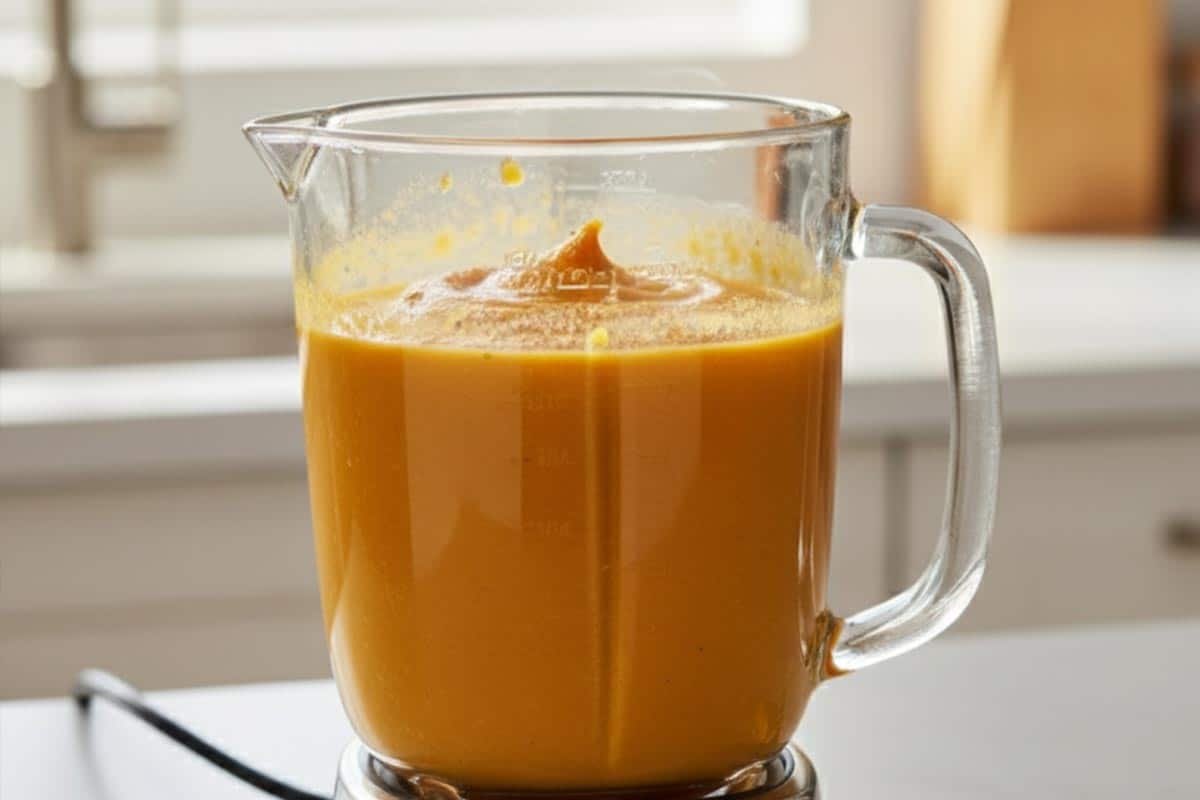 Vegetables, 3 cups stock, and bouillon in a blender and blended until smooth.