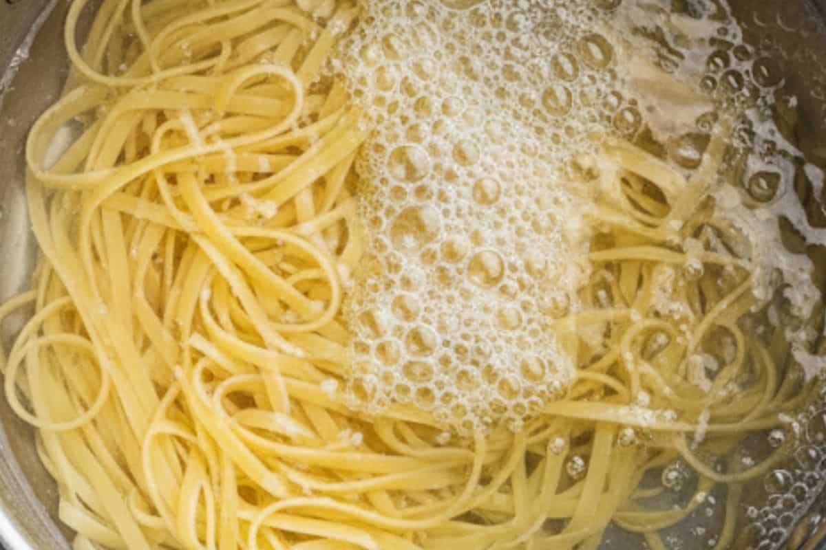 Boil linguine in a large pot of salted water according to package instructions.