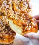 These maple pecan sticky buns perfect a cold morning or for a holiday breakfast. Soft, sweet and sticky, these buns are so much fun to make! | cafedelites.com