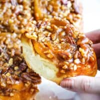 These maple pecan sticky buns perfect a cold morning or for a holiday breakfast. Soft, sweet and sticky, these buns are so much fun to make! | cafedelites.com