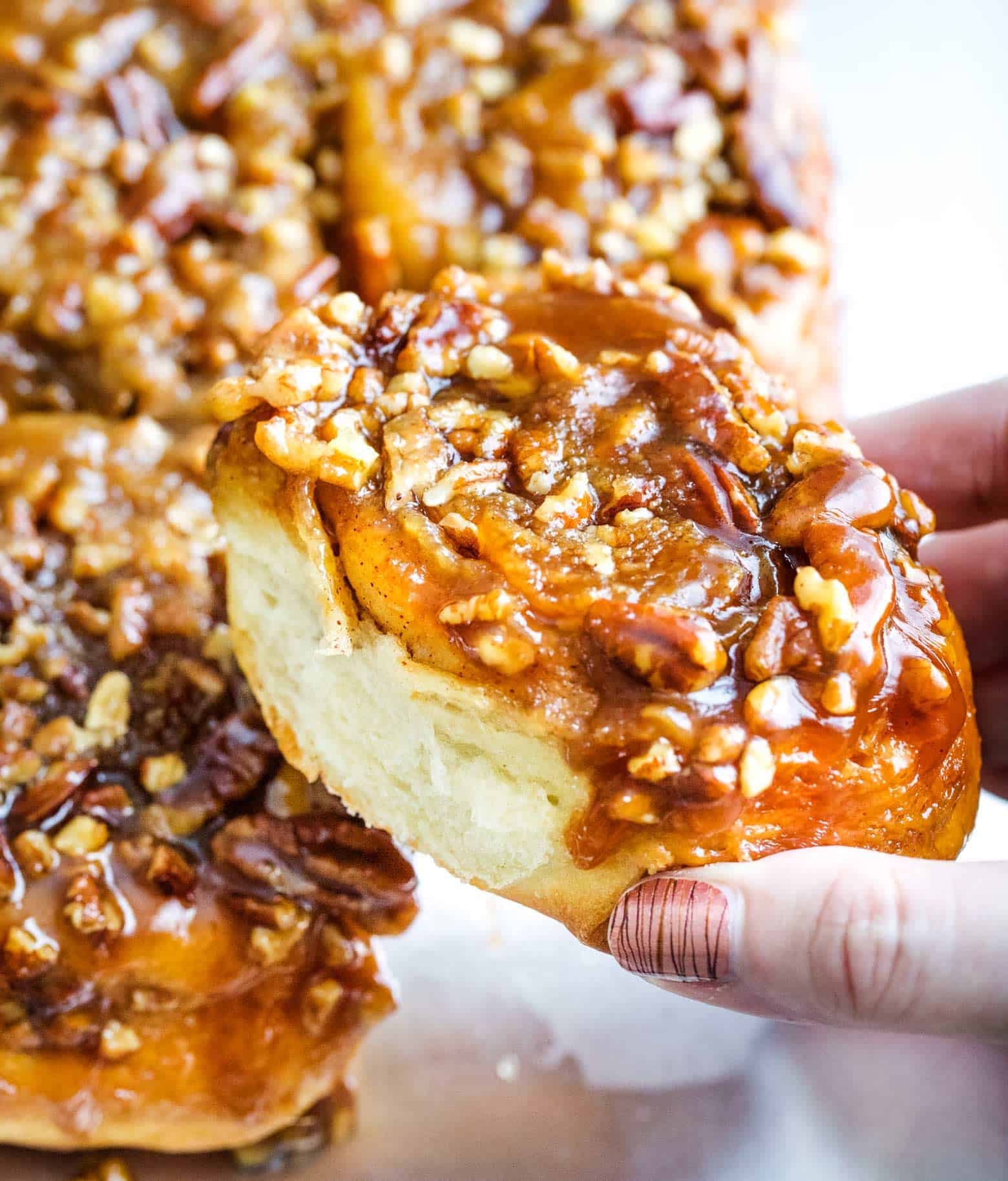 Sticky buns are JUST what you need on a cold morning or for a holiday breakfast Maple Pecan Sticky Buns