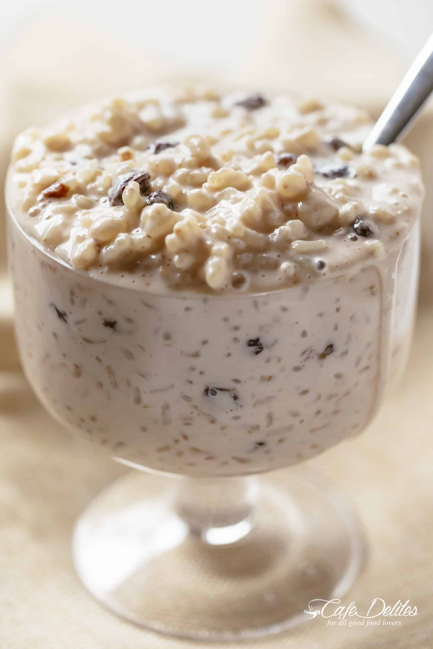 Easy and deliciously creamy Rice Pudding  Rice Pudding (Arroz Con Leche)