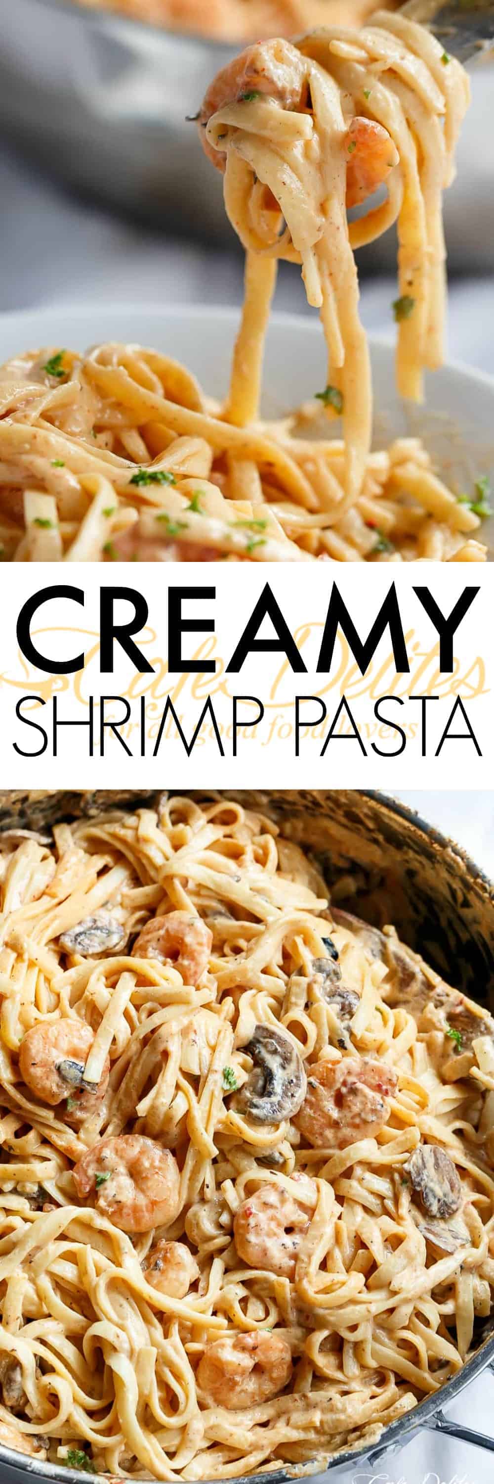 Creamy Shrimp Pasta (VIDEO) - Cafe Delites