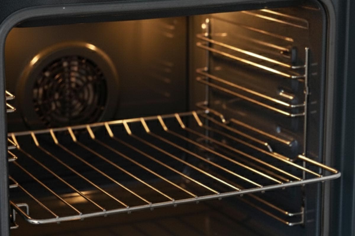 Preheating the oven.