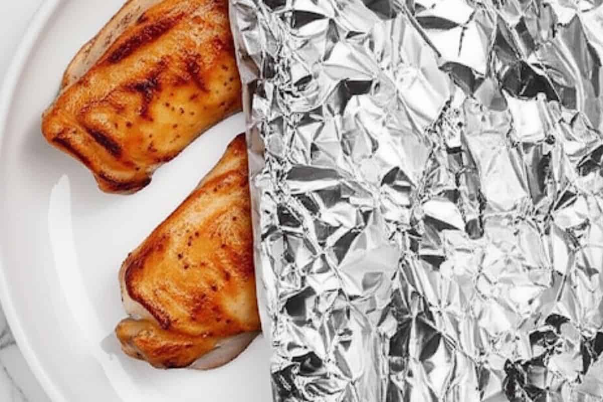 Transfer the chicken to a warm plate and loosely cover with foil.