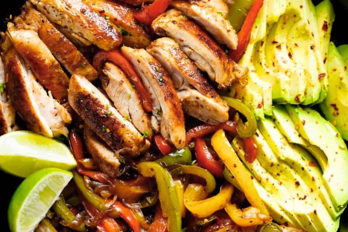 Slice the chicken into strips and serve with warm tortillas, avocado slices and cilantro.