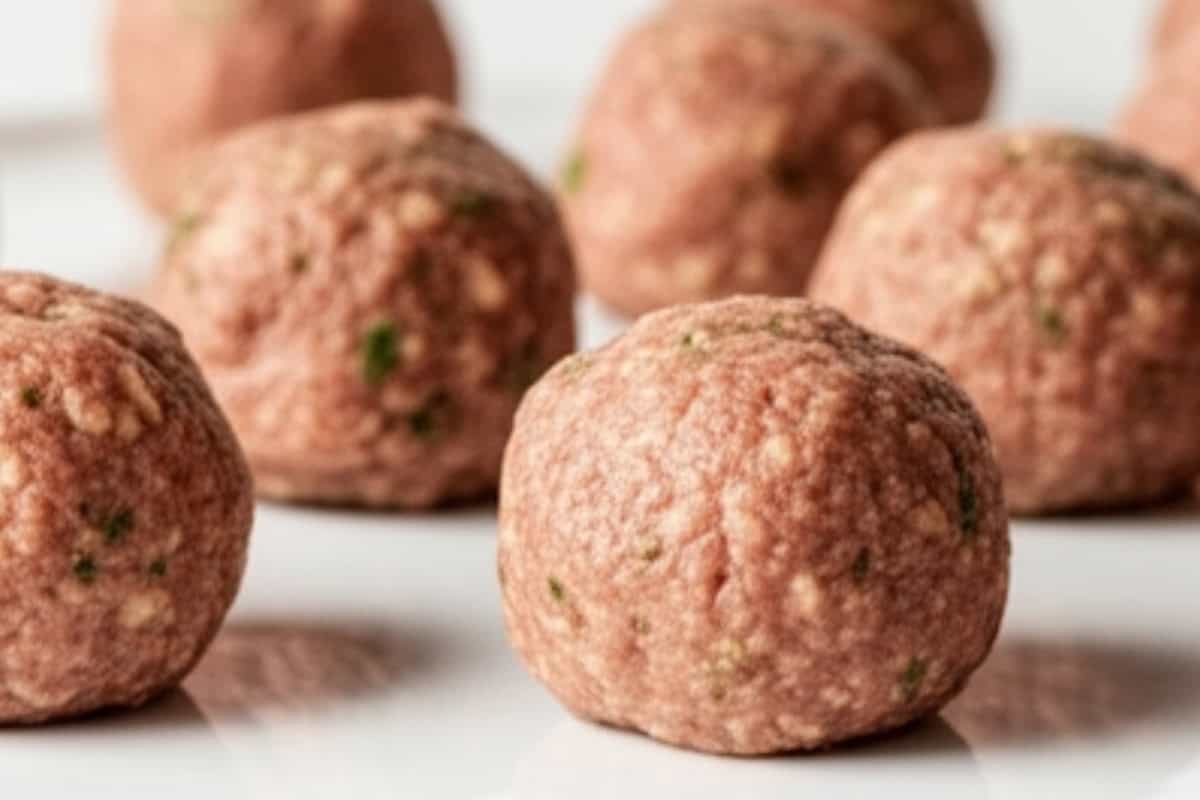Roll into firm balls and set aside on a plate.