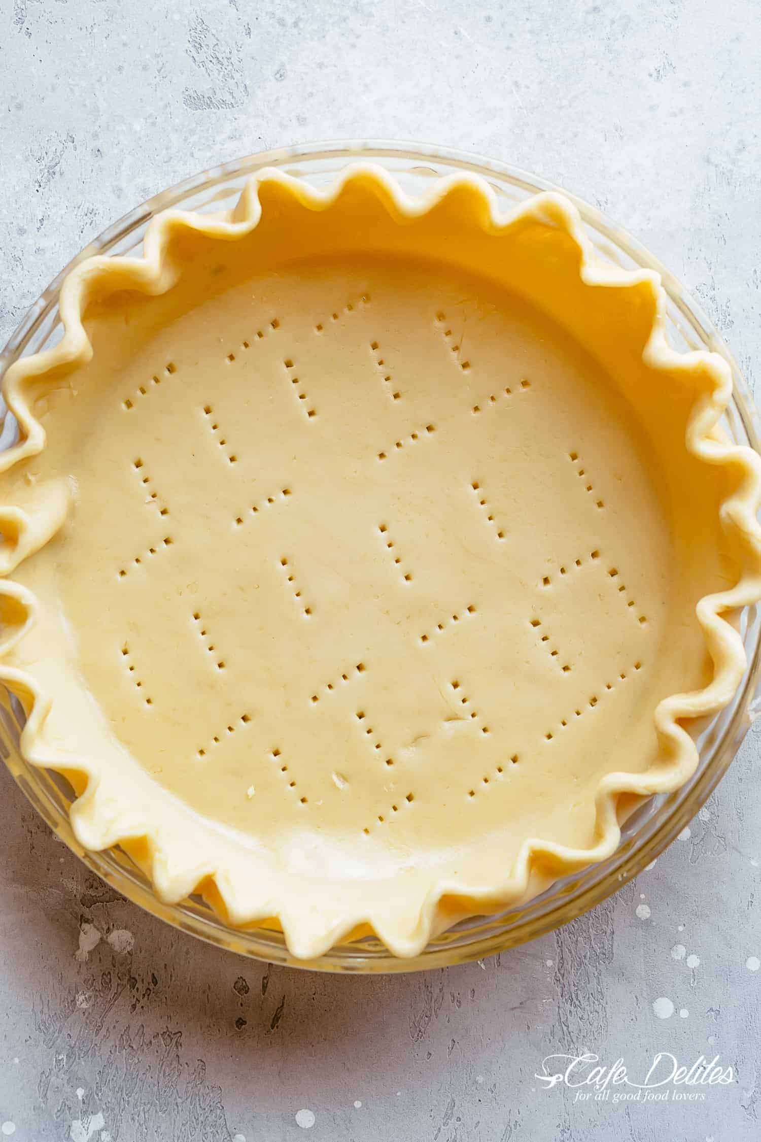 Easy to make pie crust with no shortening