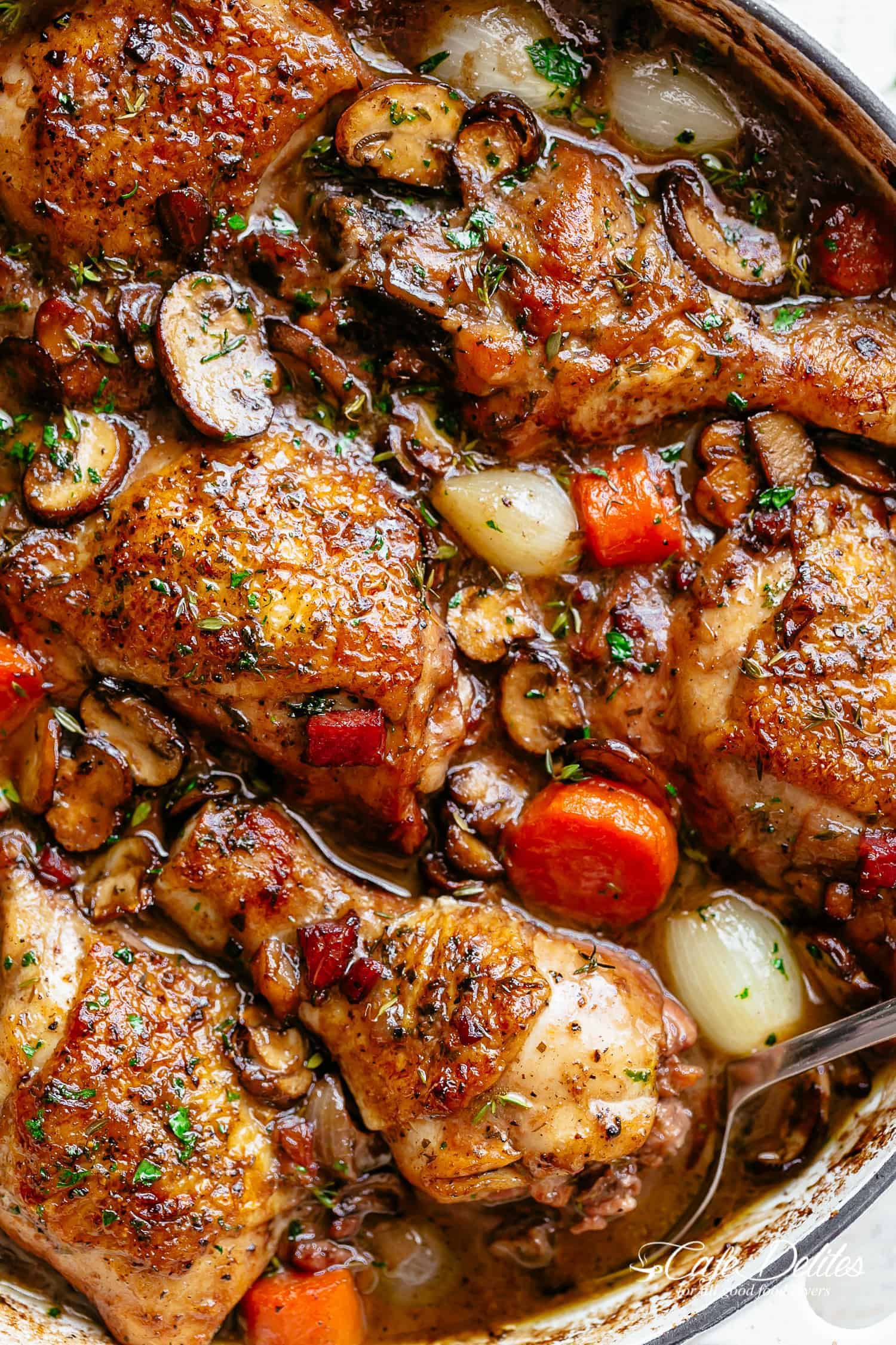 Super Simple Crock Pot Red Wine Chicken - My Midlife Kitchen