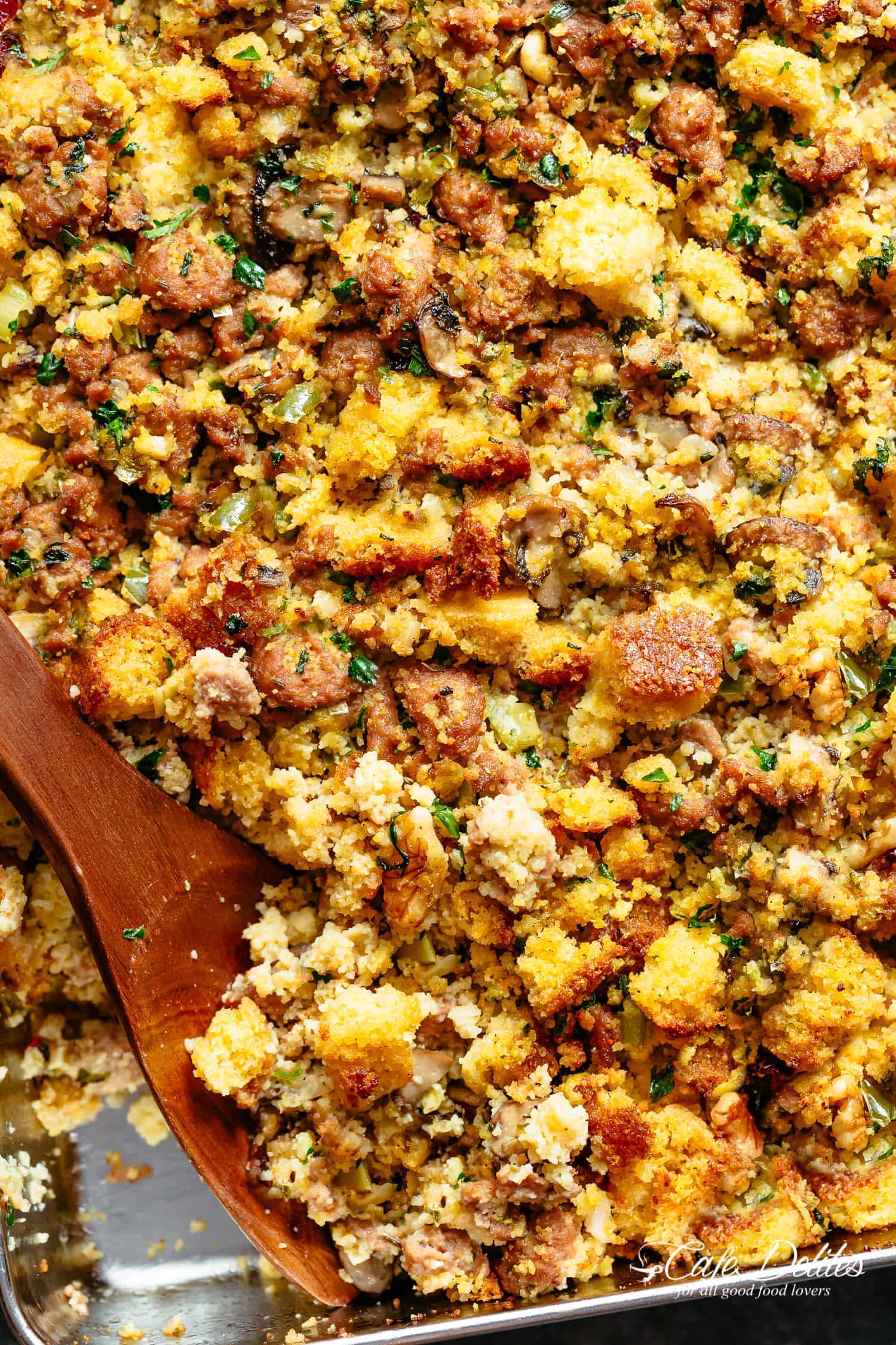 Buttery Cornbread Dressing LOADED with flavour Cornbread Dressing