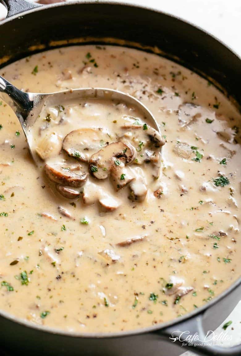 Cream of Mushroom Soup better than canned | cafedelites.com
