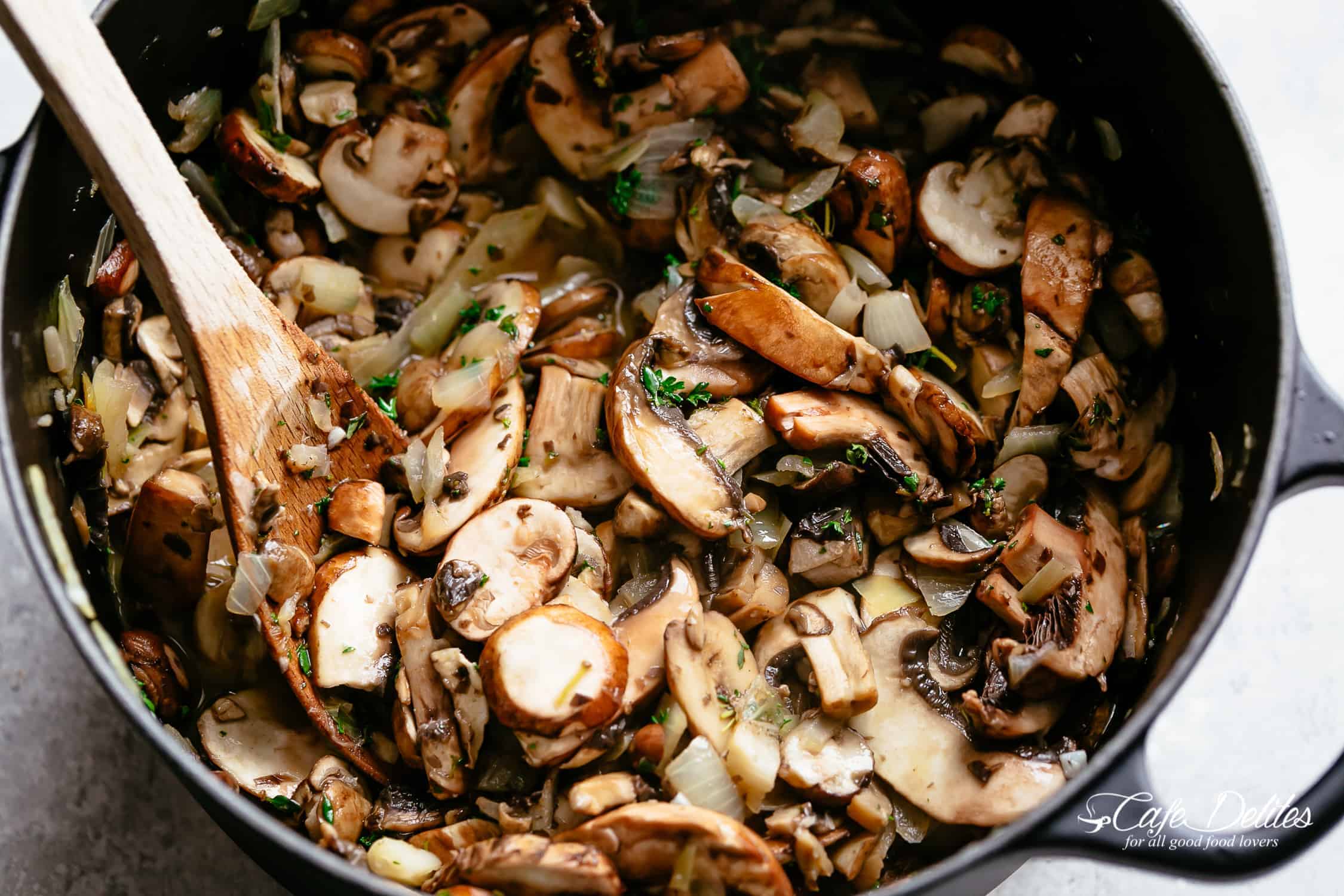 Homemade Cream of Mushroom Soup is full flavoured and so easy to make Cream of Mushroom Soup