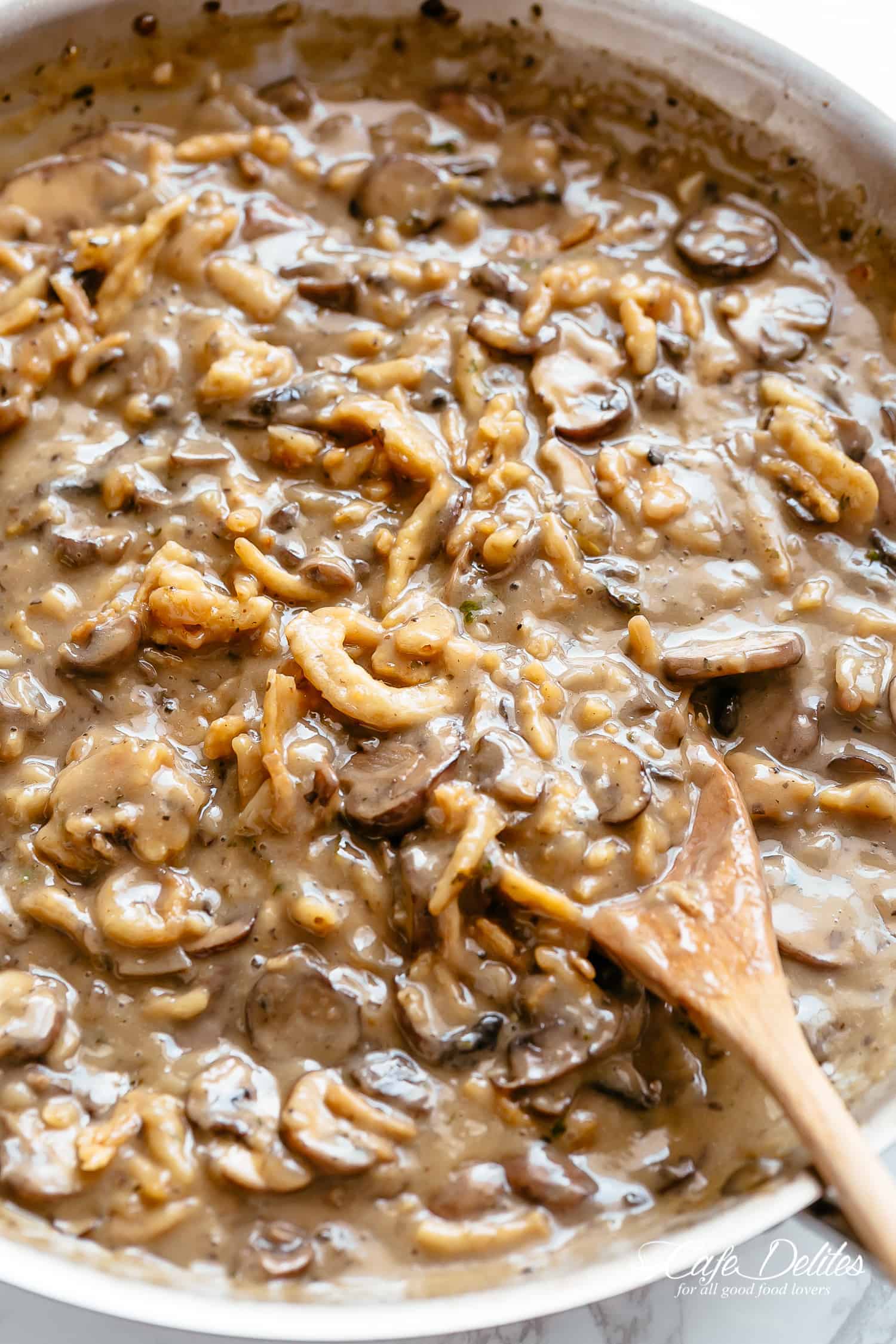 Cream of mushroom soup with onions for green bean casserole