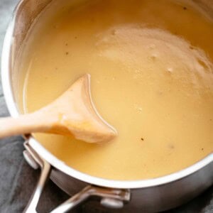 Turkey Gravy Recipe in a pan