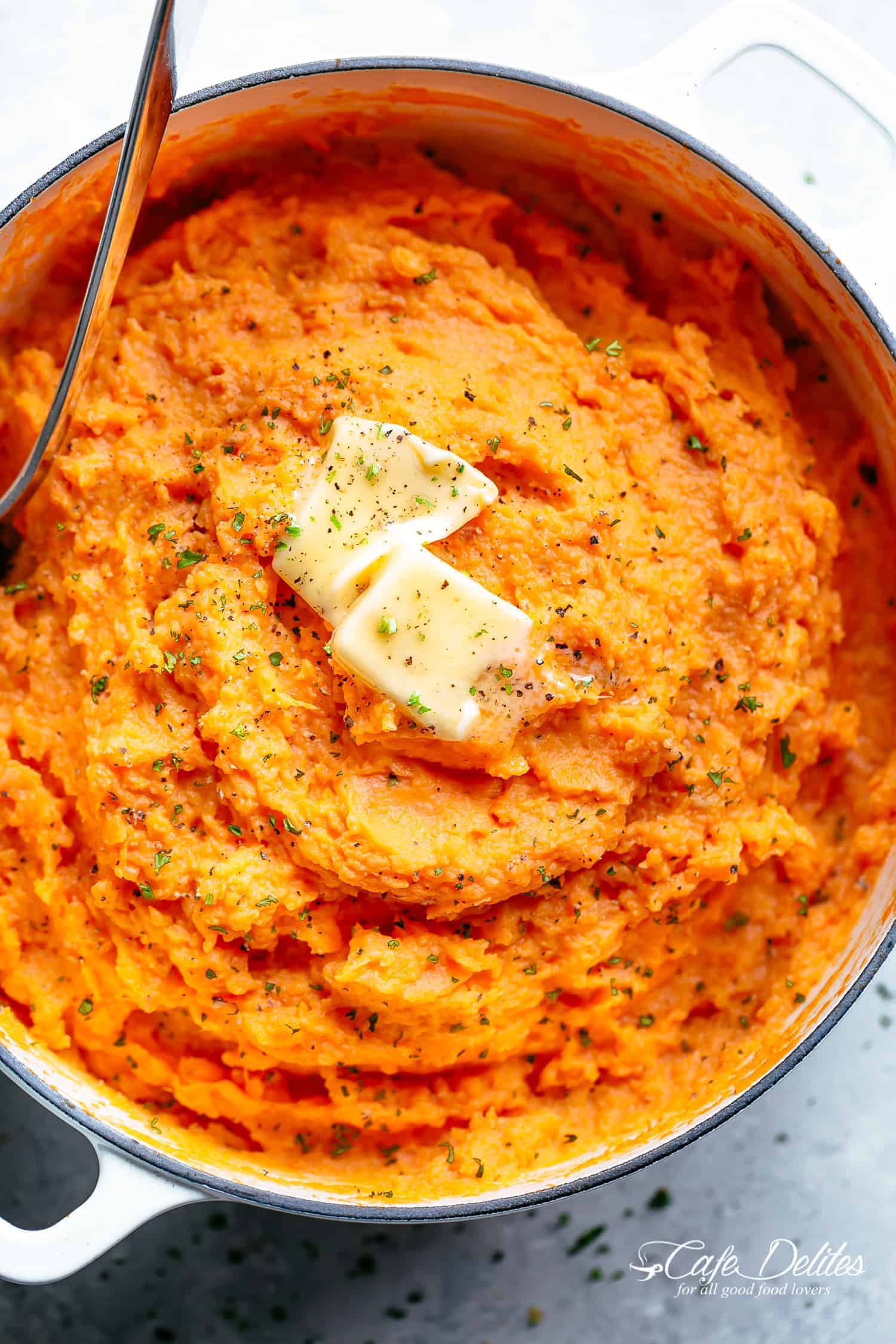 Mashed Sweet Potatoes (Savory Recipe) - Cafe Delites