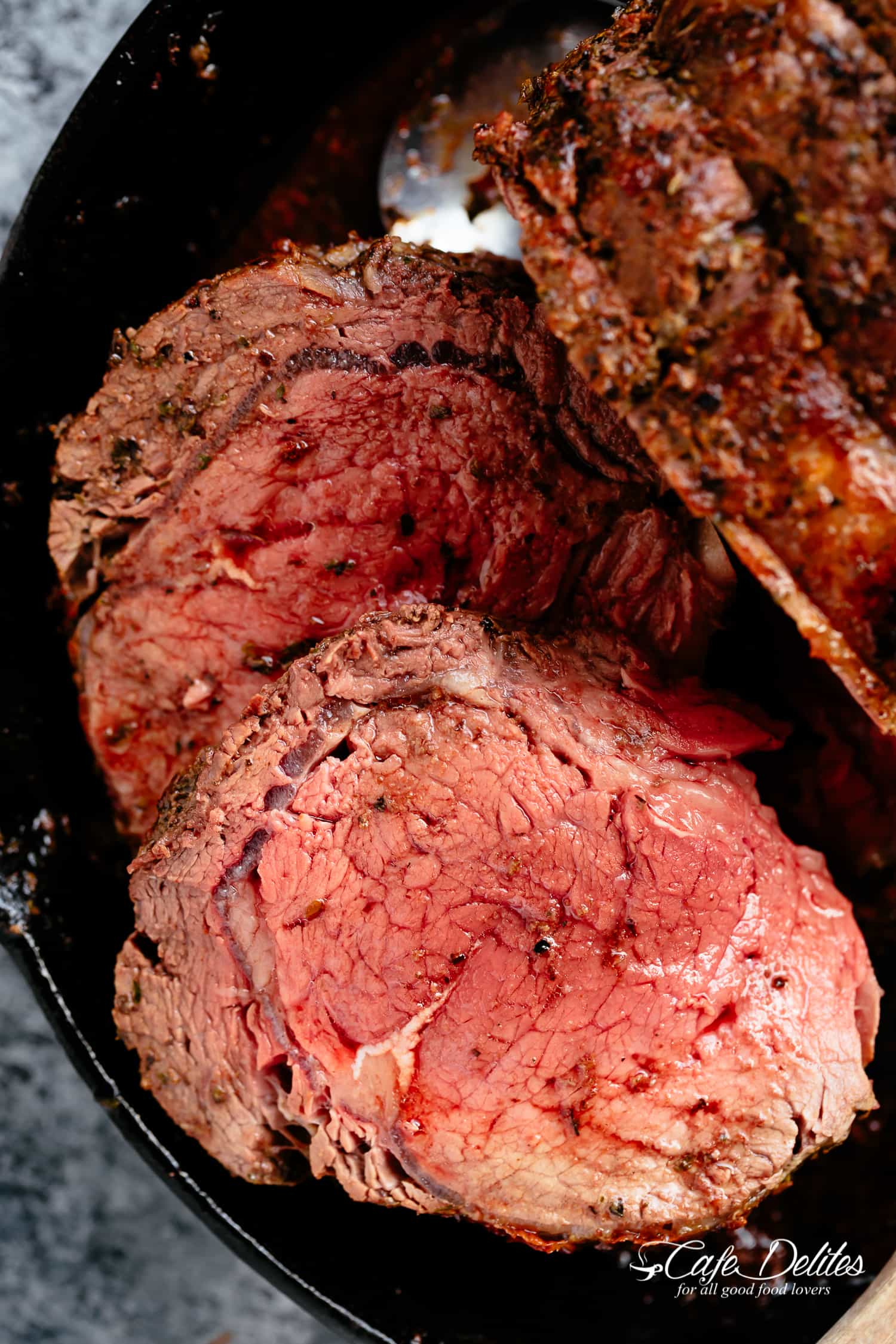 Garlic Butter Herb Prime Rib Roast is the perfect Christmas lunch or dinner Garlic Herb Prime Rib