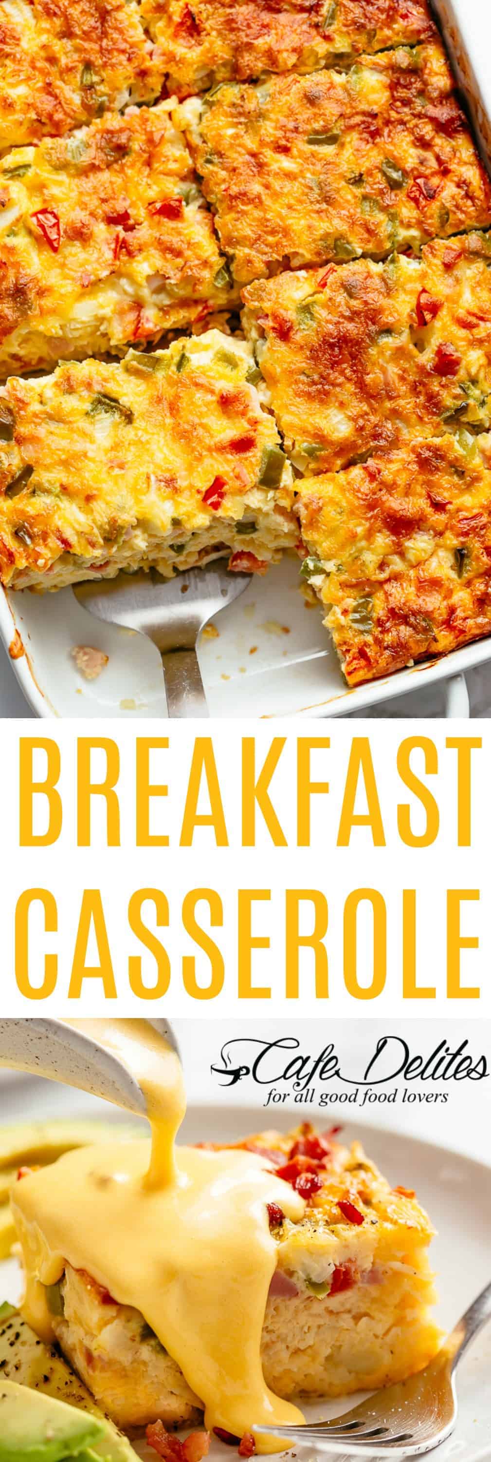 Breakfast Casserole with Bacon or Sausage - Cafe Delites