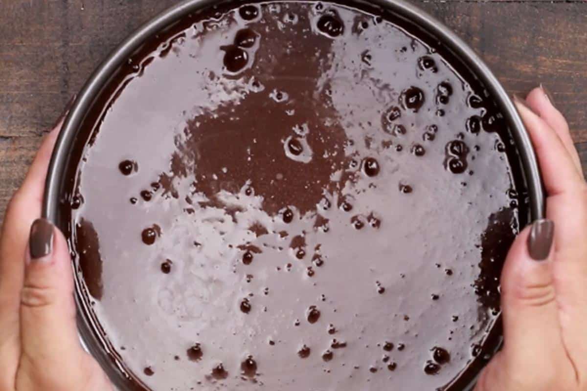 Poured the batter into prepared pan.