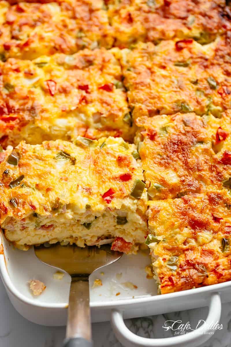 Breakfast Casserole With Bacon Or Sausage Cafe Delites