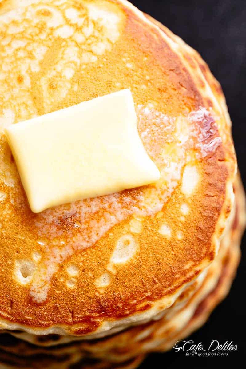 Buttermilk Pancakes are deliciously buttery and fluffy with golden Buttermilk Pancakes