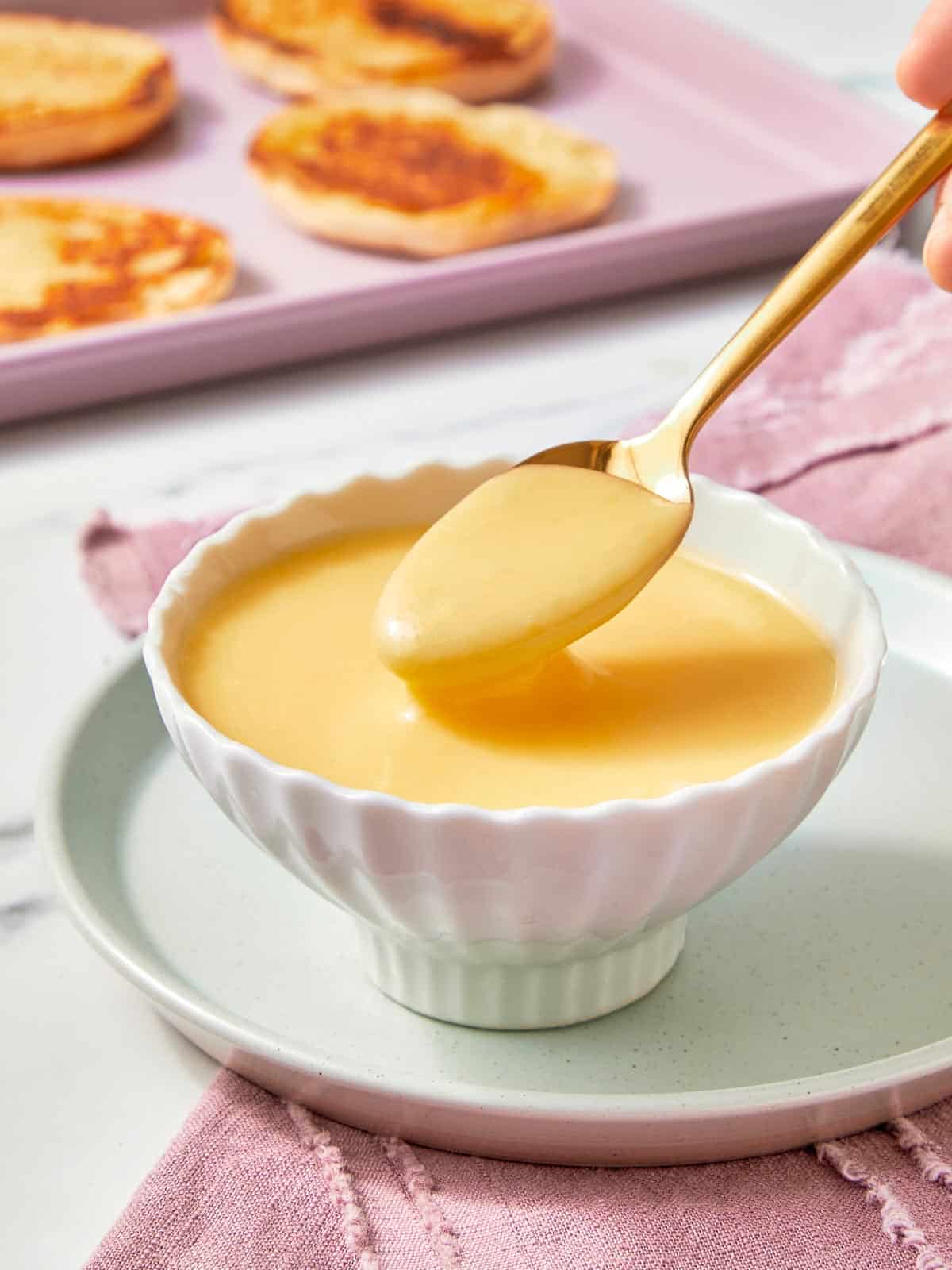 Creamy Hollandaise Sauce in a bowl