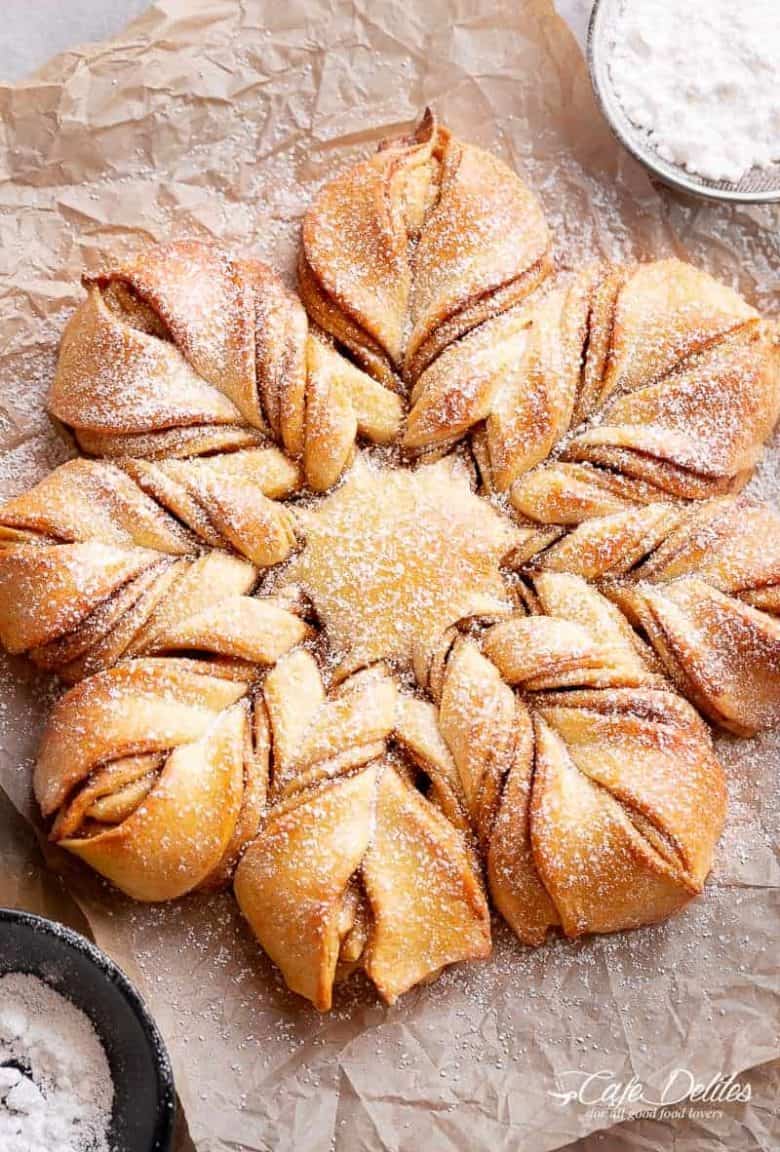 Star Christmas Bread | cafedelites.com